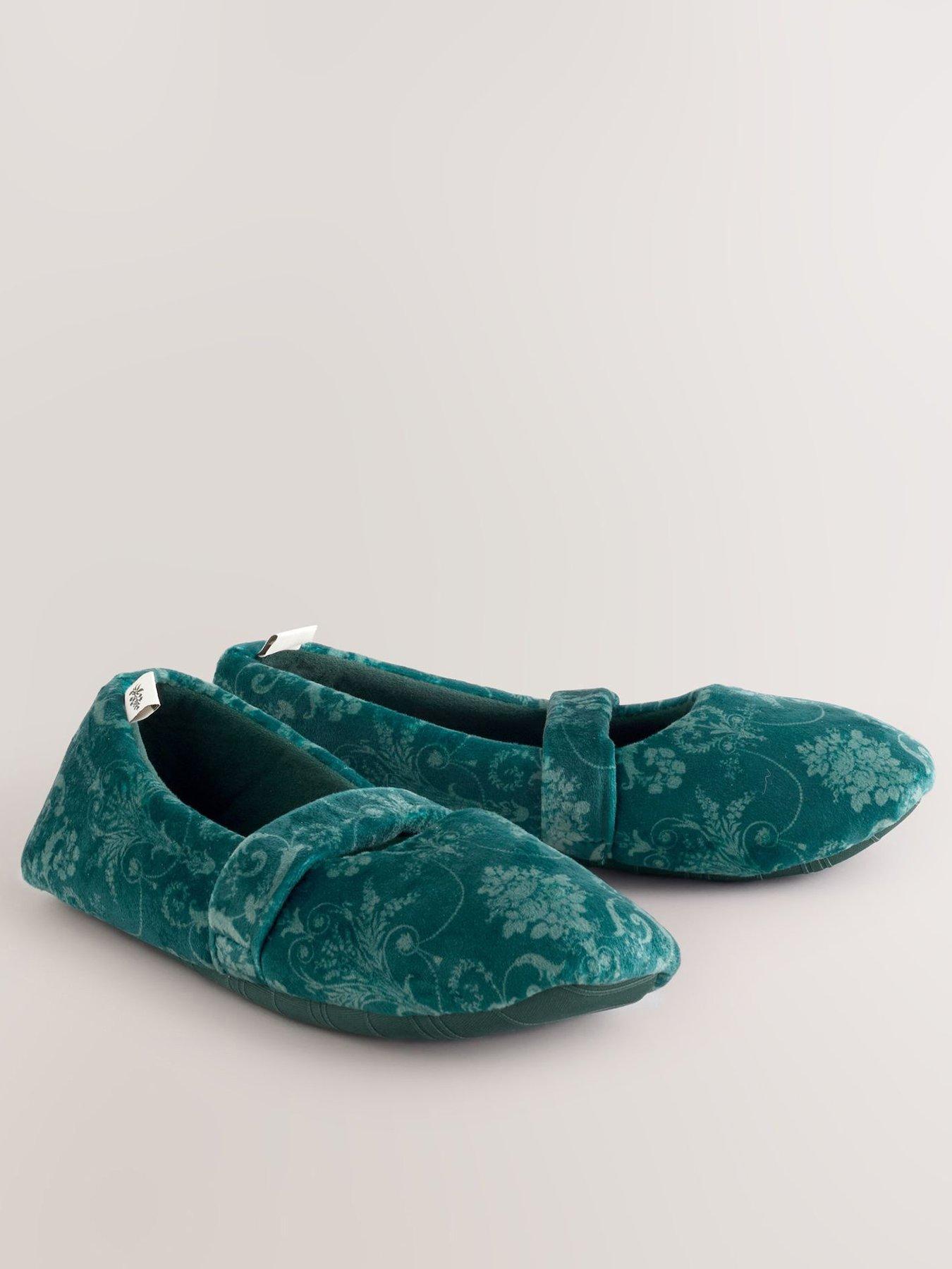 Image 3 of 7 of Laura Ashley Emerald Green Josette Mary Jane Slippers