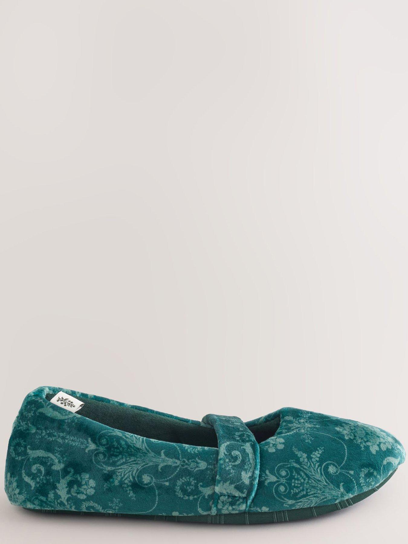 Image 4 of 7 of Laura Ashley Emerald Green Josette Mary Jane Slippers