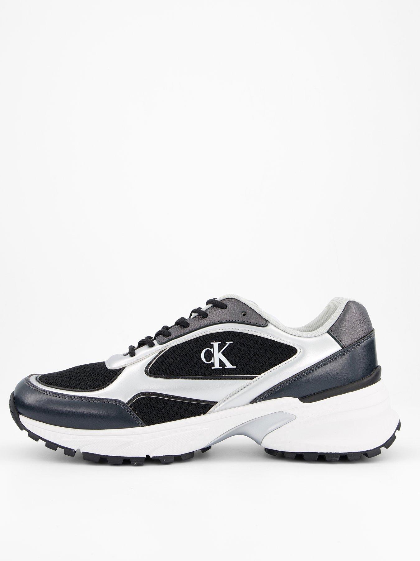  image of calvin-klein-trailblazer-hike-runner-trainers-black-white