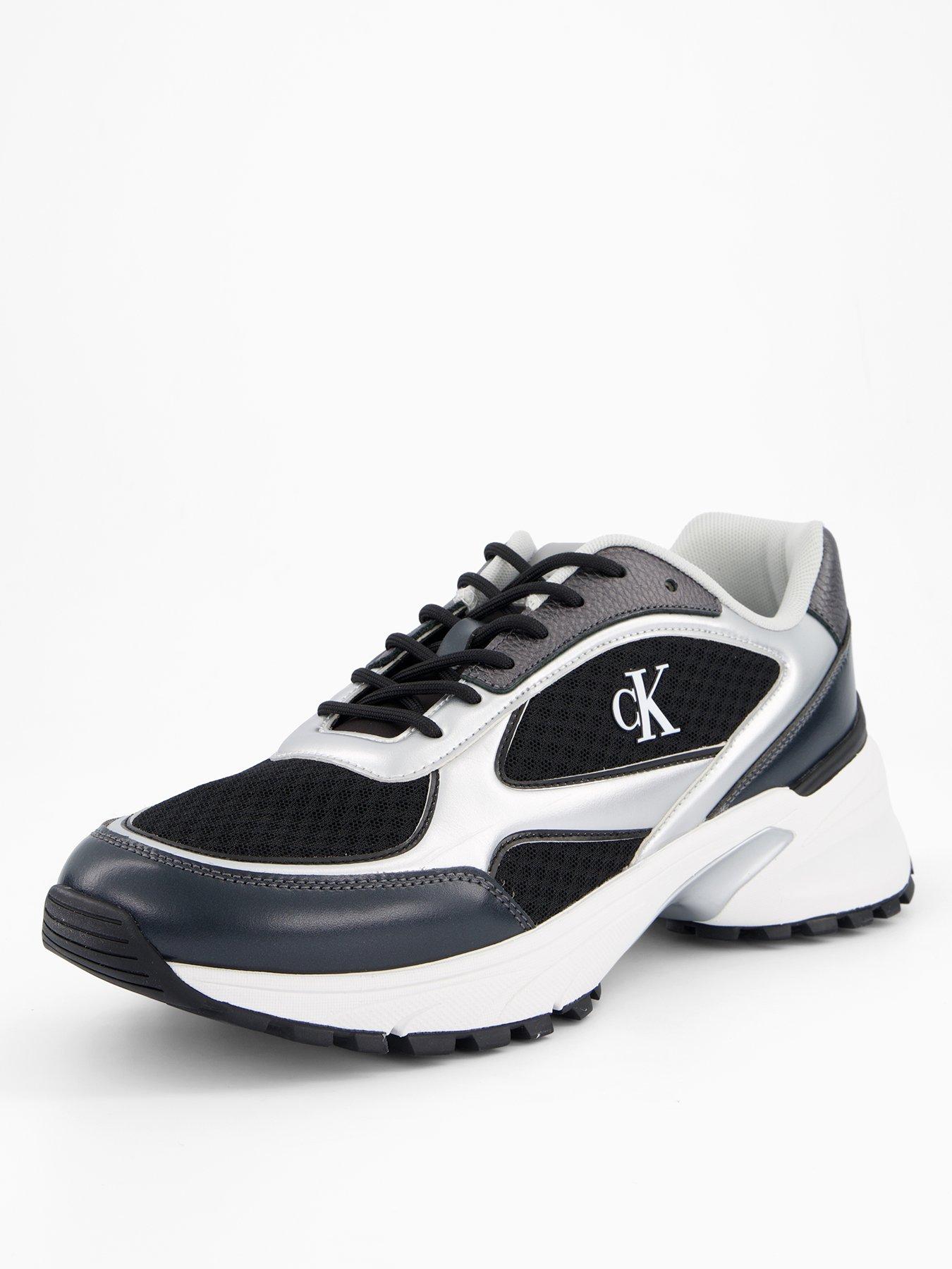  image of calvin-klein-trailblazer-hike-runner-trainers-black-white