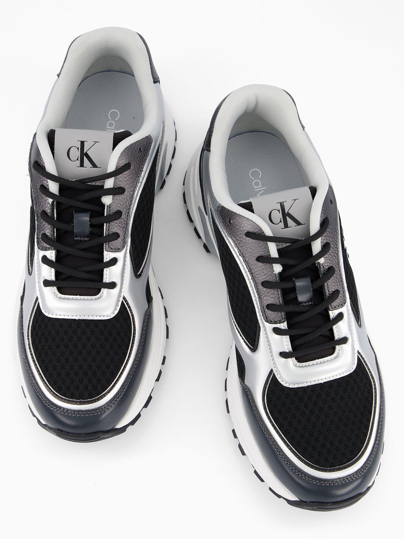  image of calvin-klein-trailblazer-hike-runner-trainers-black-white
