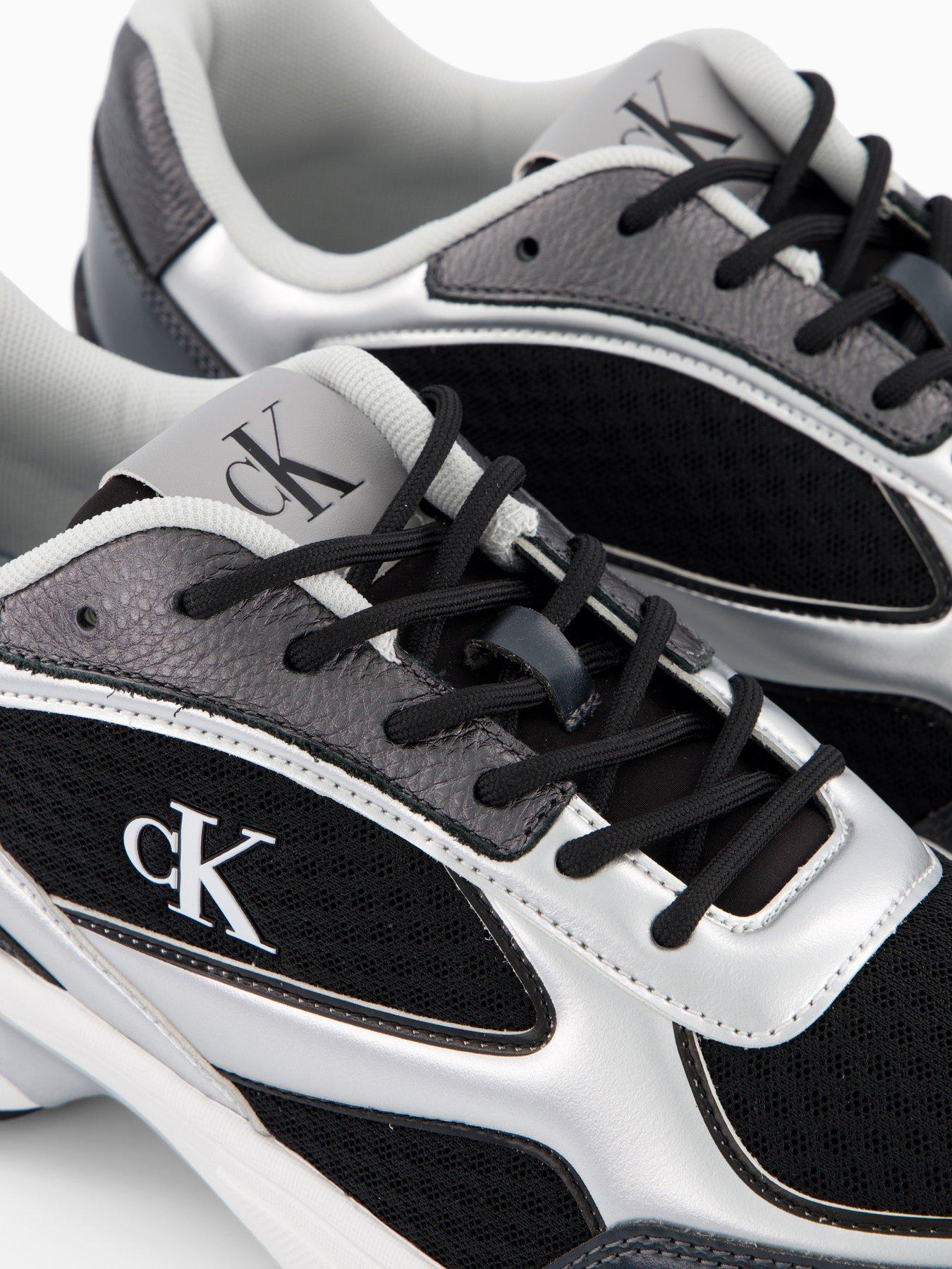  image of calvin-klein-trailblazer-hike-runner-trainers-black-white