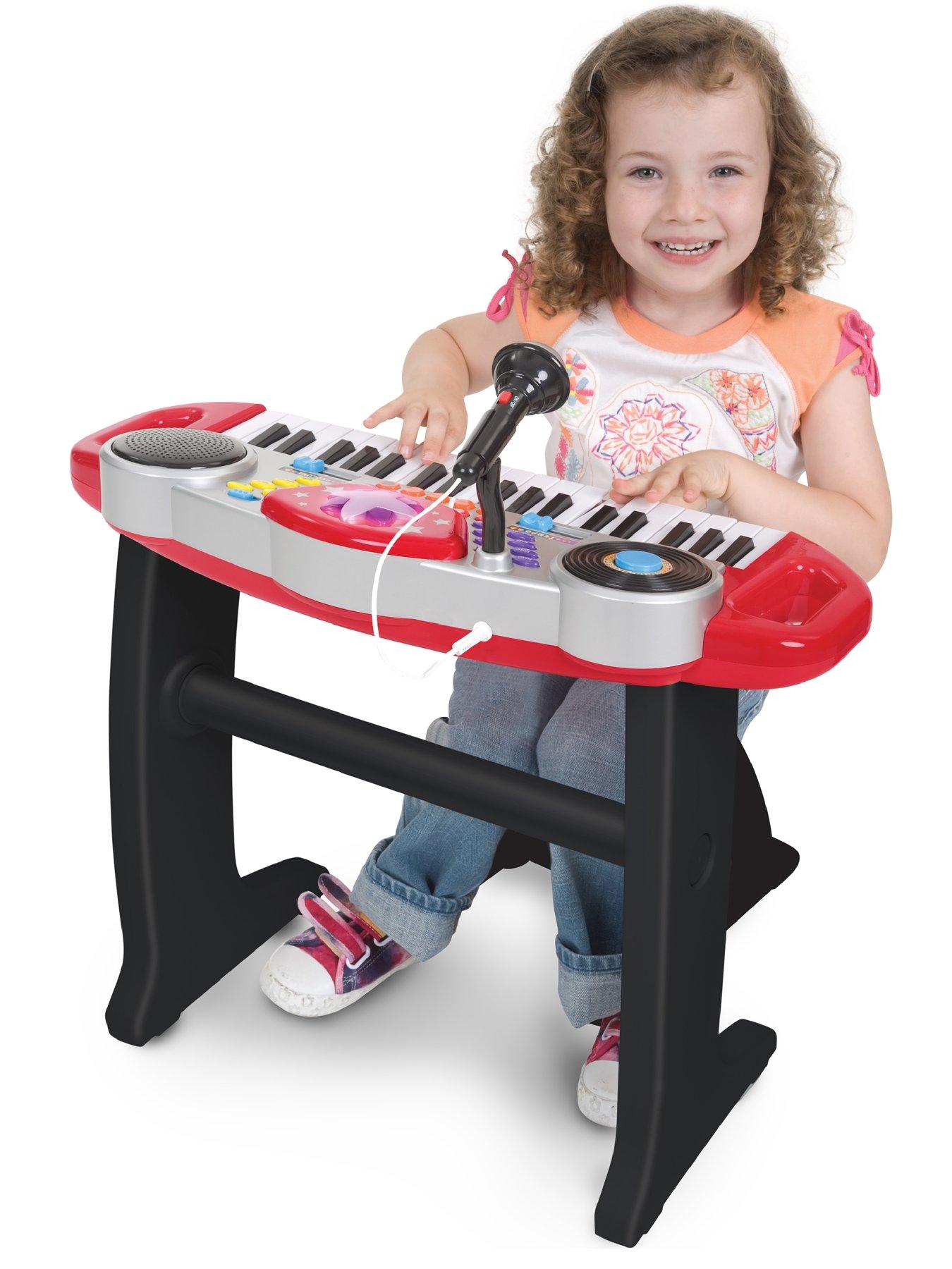 Image 6 of 7 of WinFun Disco Beat Bop Keyboard Rock Star Set - Red