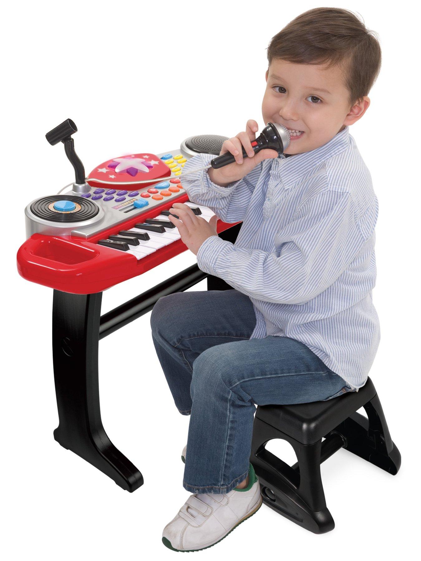 Image 7 of 7 of WinFun Disco Beat Bop Keyboard Rock Star Set - Red