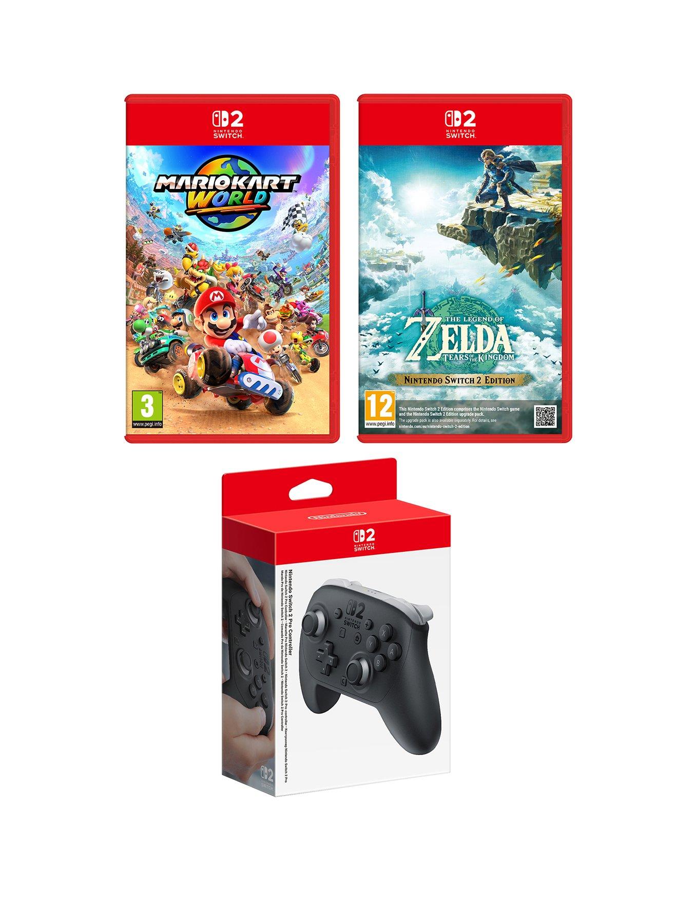 Image 1 of 7 of Nintendo Nintendo Switch 2 Zelda + Mario Kart World + Pro Controller