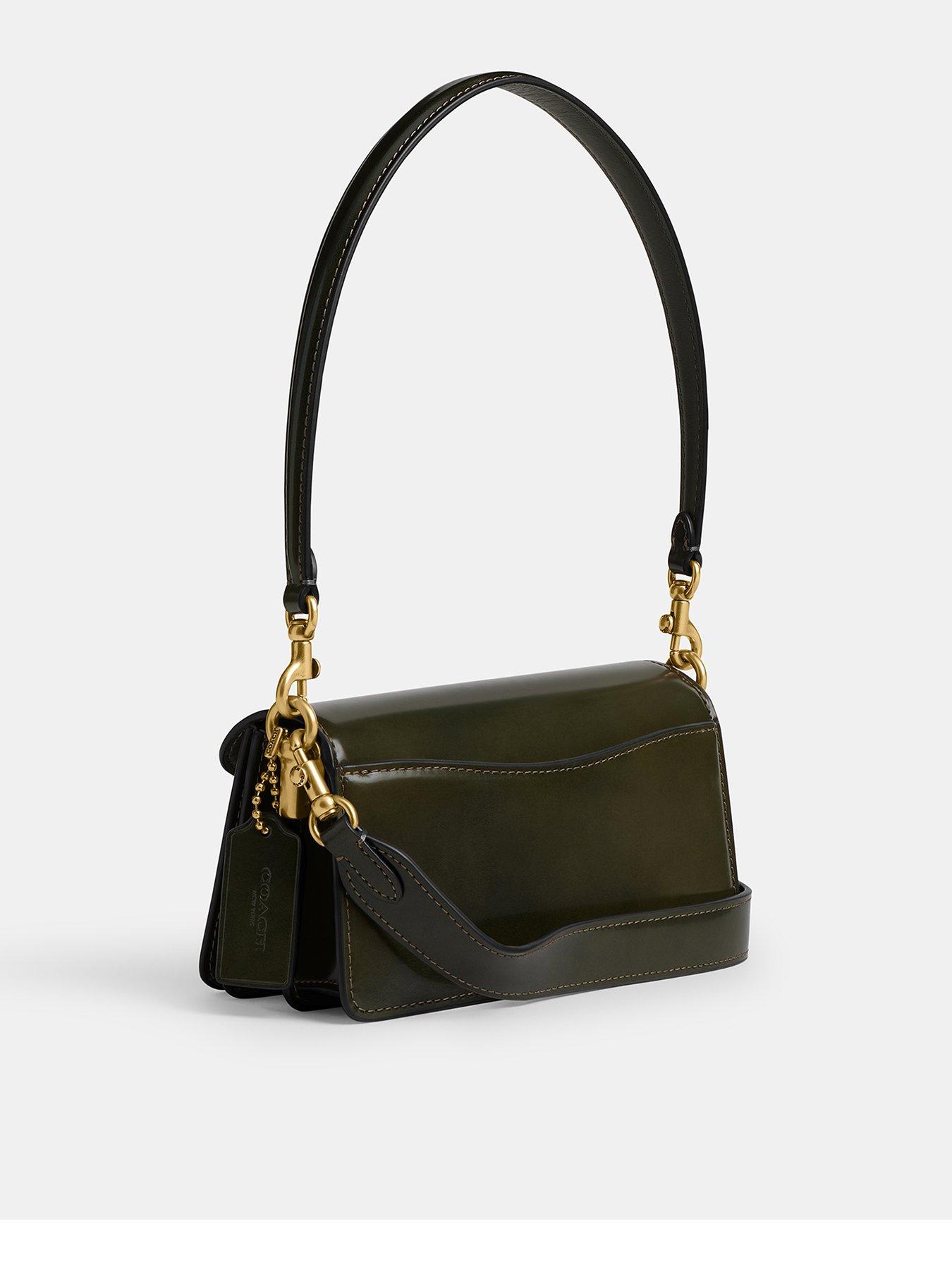 Image 3 of 4 of COACH Spazzolato Leather Tabby Shoulder Bag 20 - Green