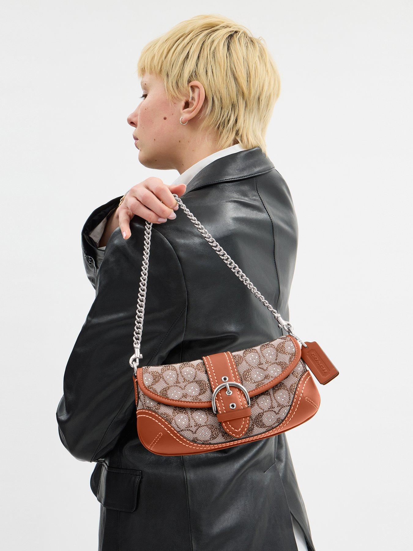 Image 2 of 5 of COACH Crystal Signature Jacquard Soho Bag 25