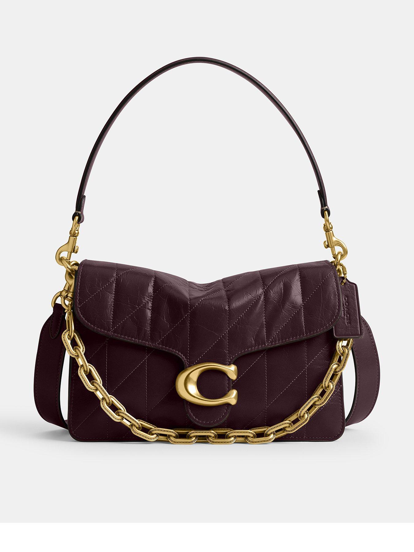 undefined Quilted Glazed Leather Chain Tabby Shoulder Bag With Chain