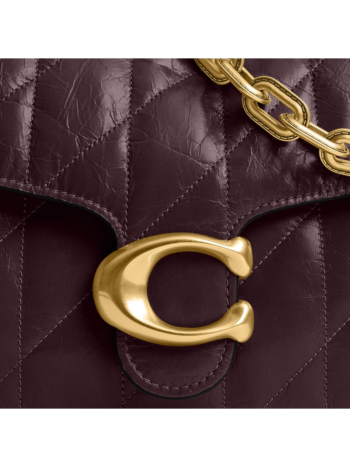 Image 4 of 4 of COACH Quilted Glazed Leather Chain Tabby Shoulder Bag With Chain