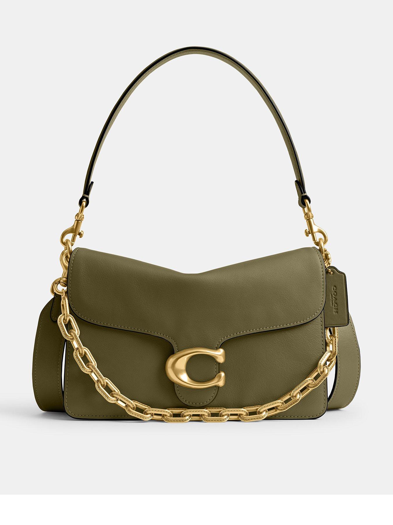 undefined Soft Grain Leather Chain Tabby Shoulder Bag With Chain