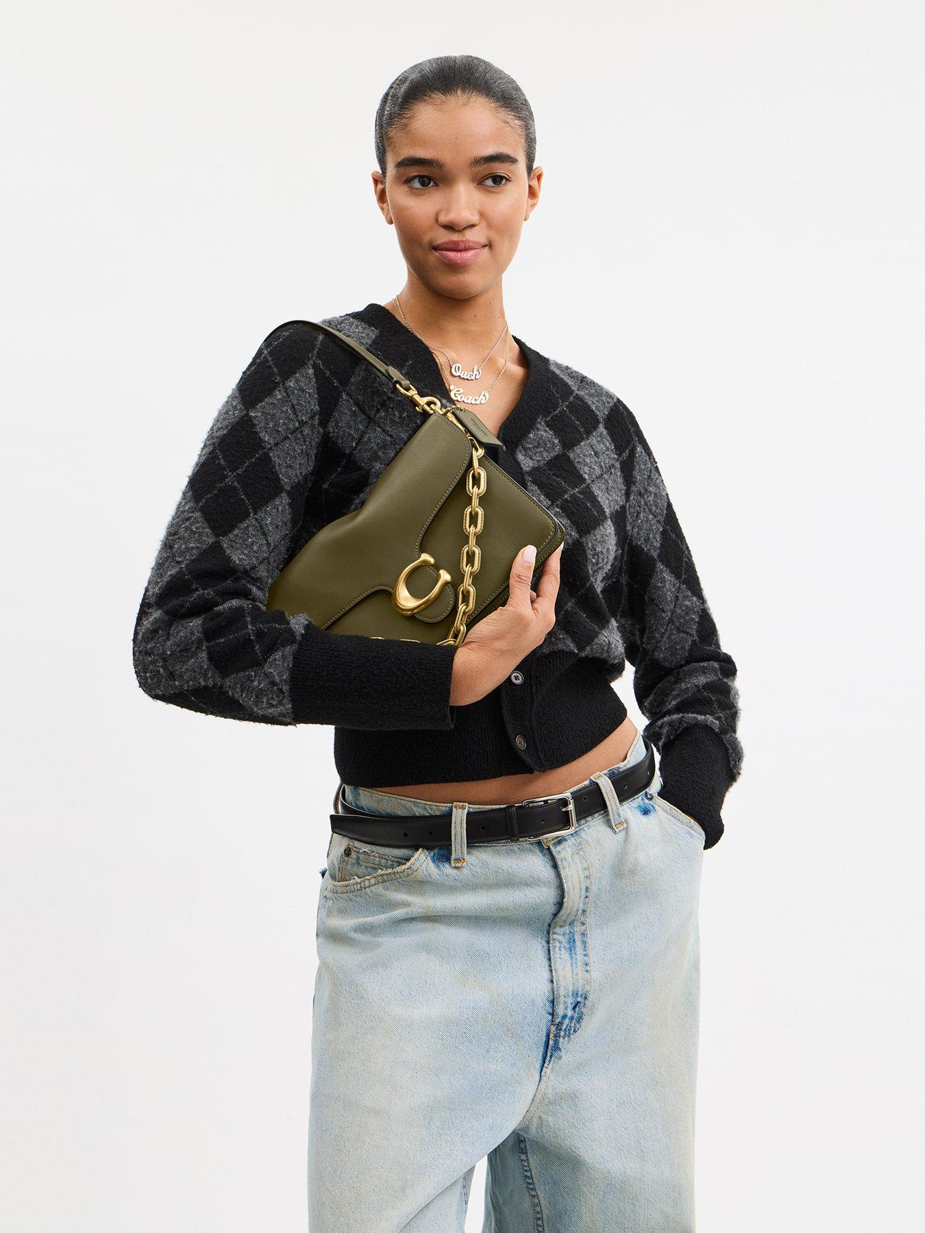 Image 2 of 4 of COACH Soft Grain Leather Chain Tabby Shoulder Bag With Chain