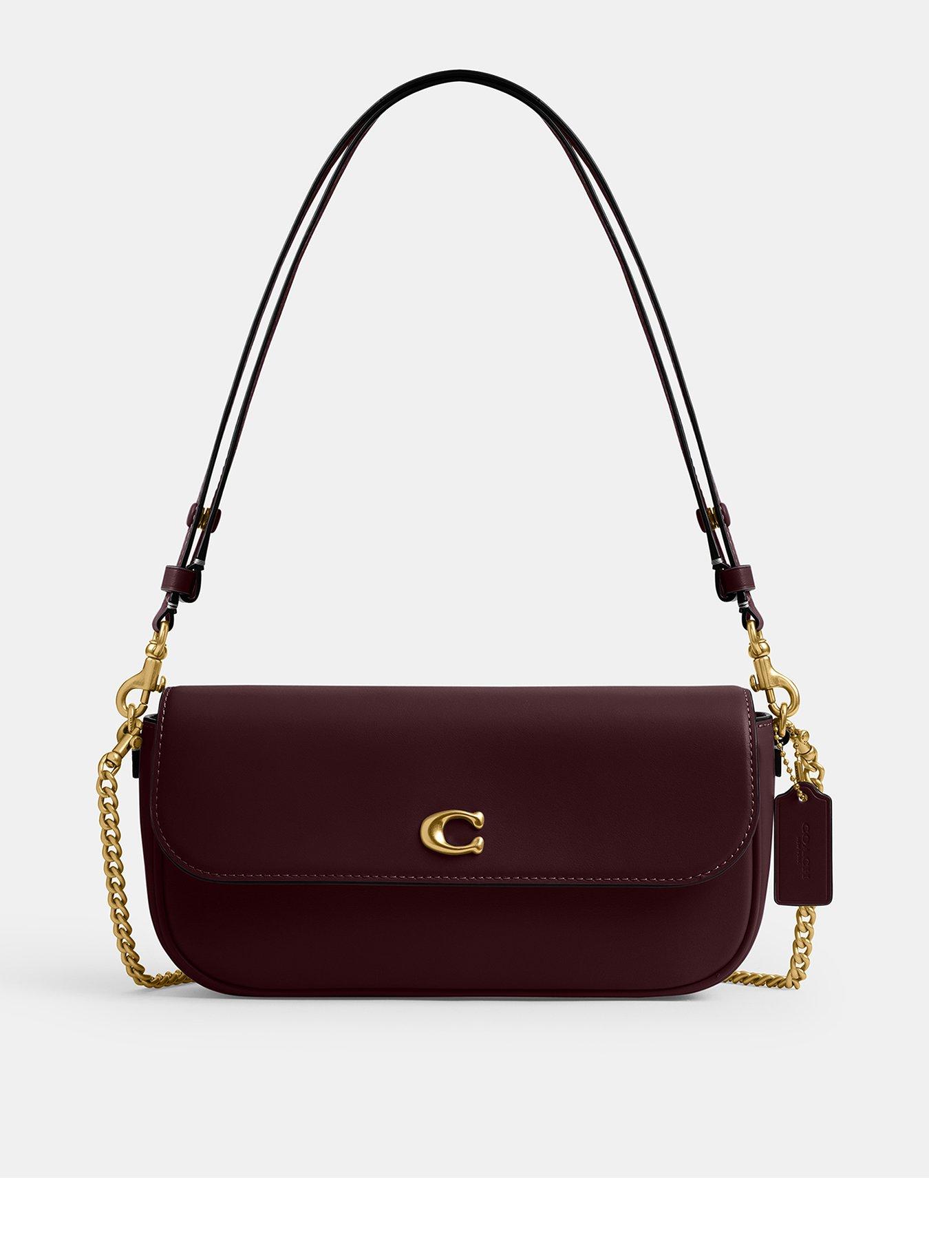 undefined Refined Calf Leather Brook Flap Chain Bag