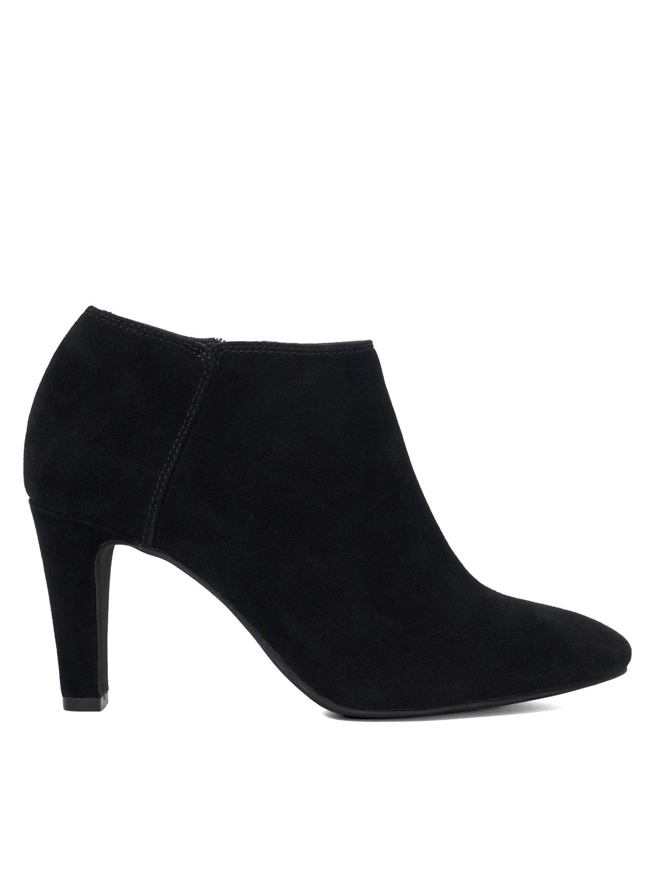 Dune London Wide Fit Omarah Suede Shoe Boot - Black