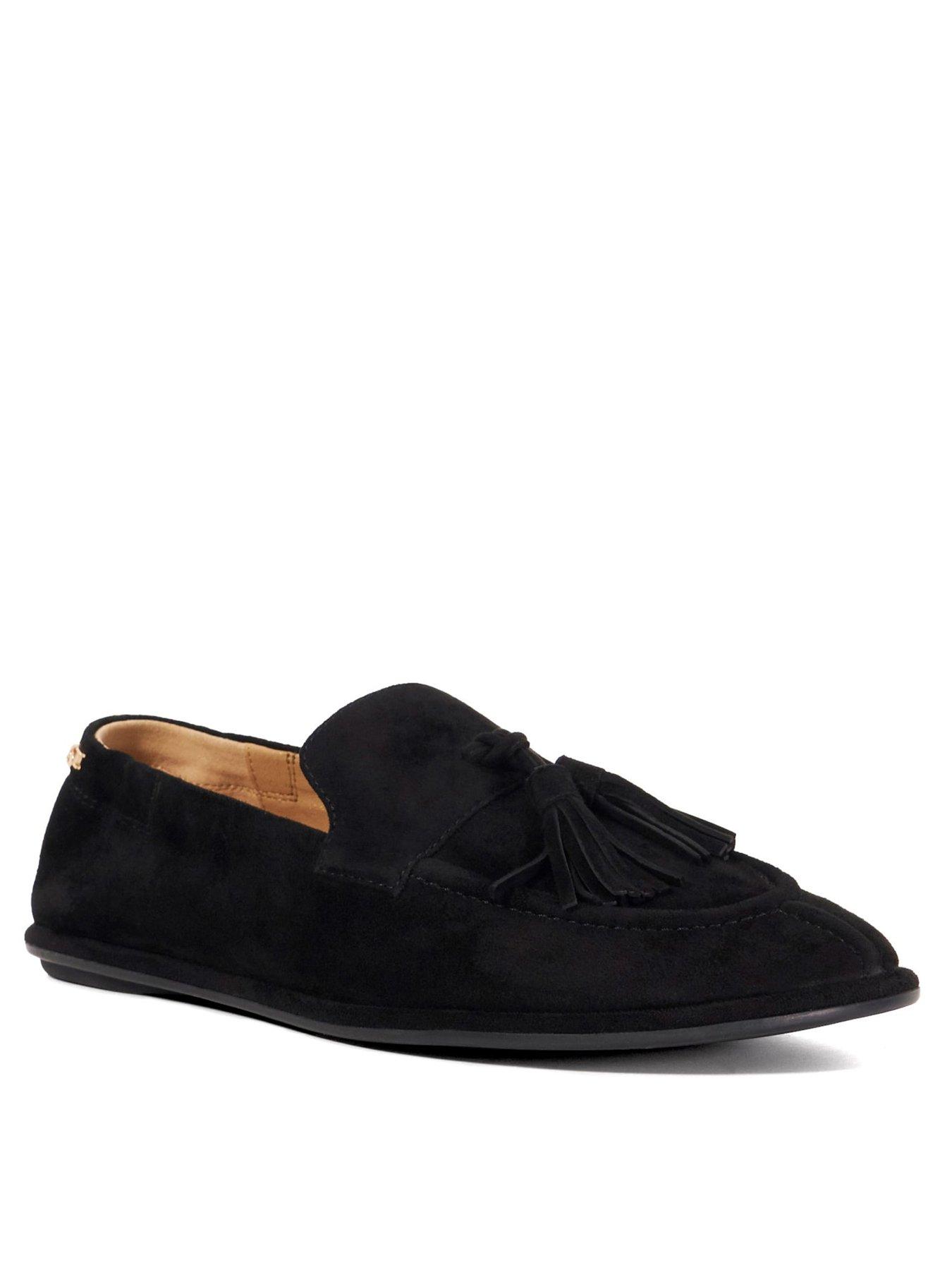  image of dune-london-grounding-suede-loafer-black