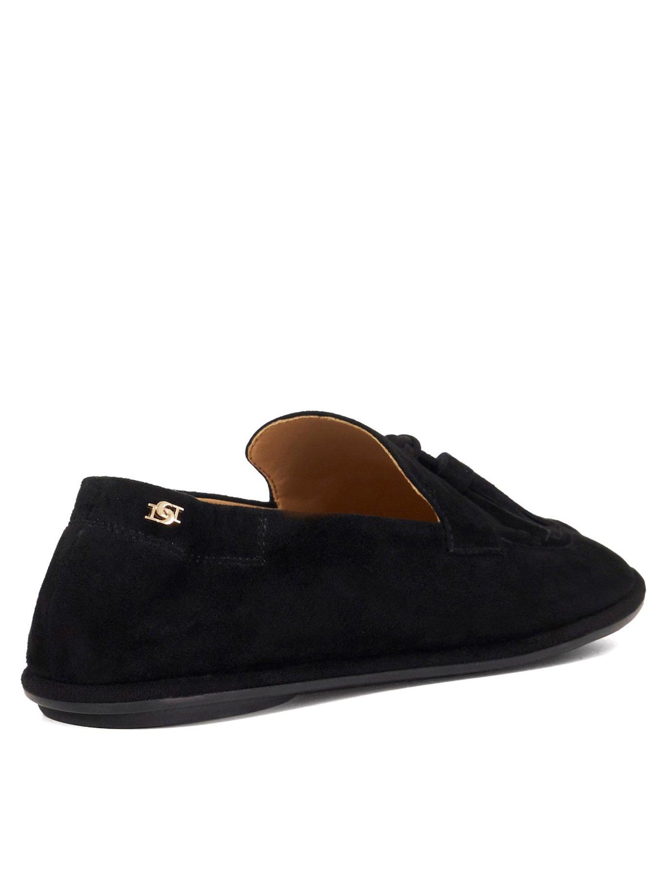  image of dune-london-grounding-suede-loafer-black