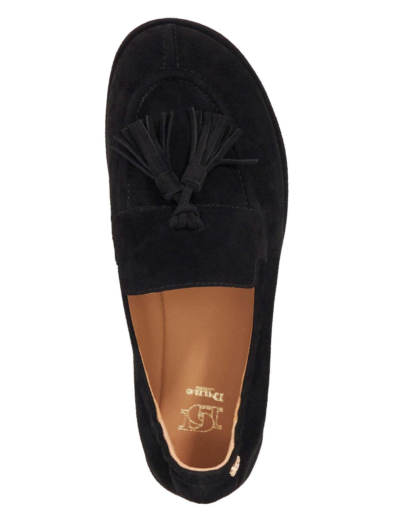  image of dune-london-grounding-suede-loafer-black