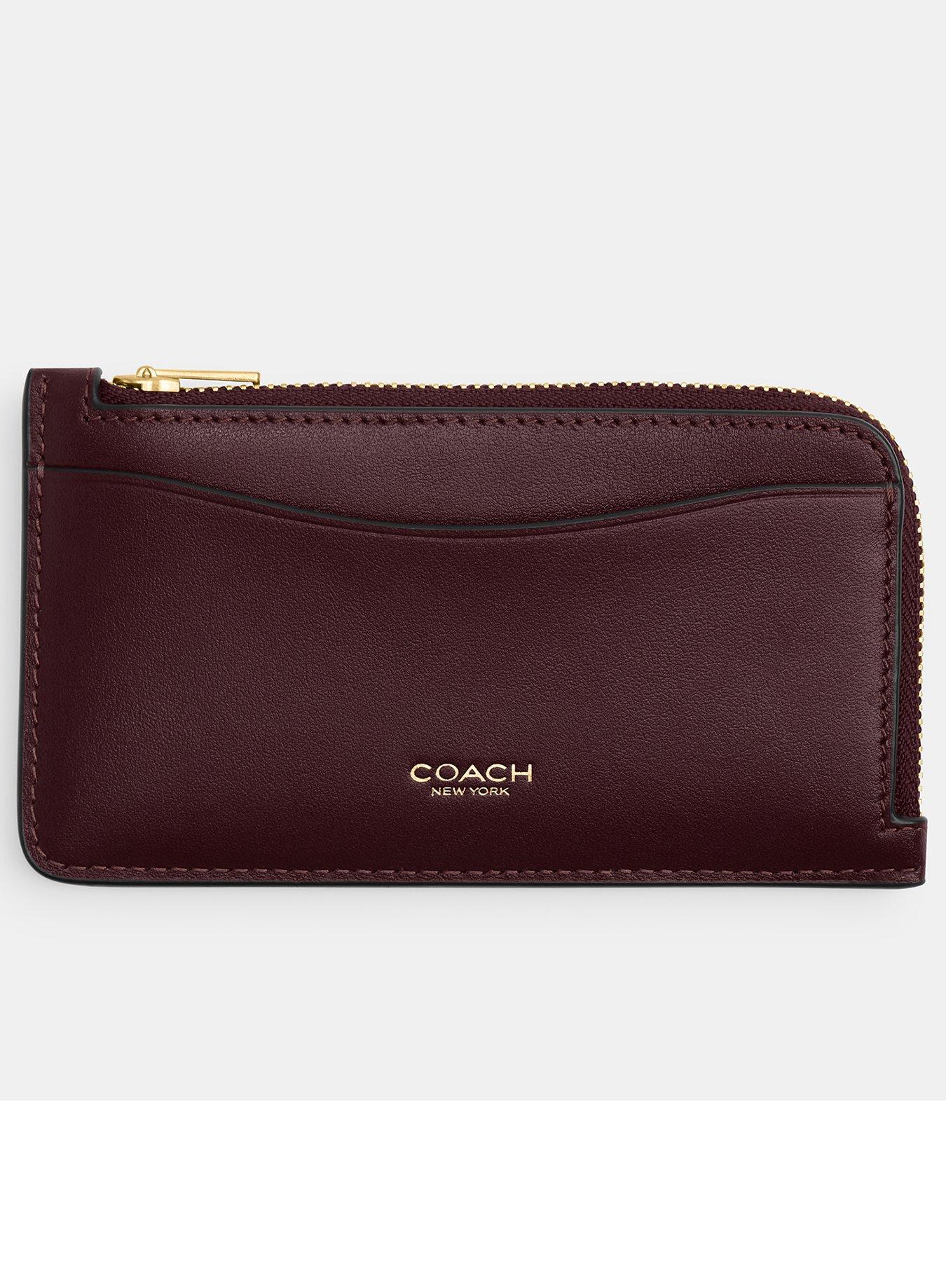 undefined Colorblock Leather New York Zip Card Case