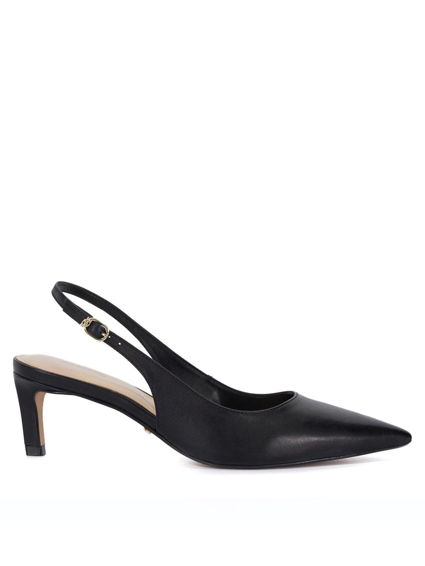 undefined Celinna Pointed Toe Sling-back Heels - Black