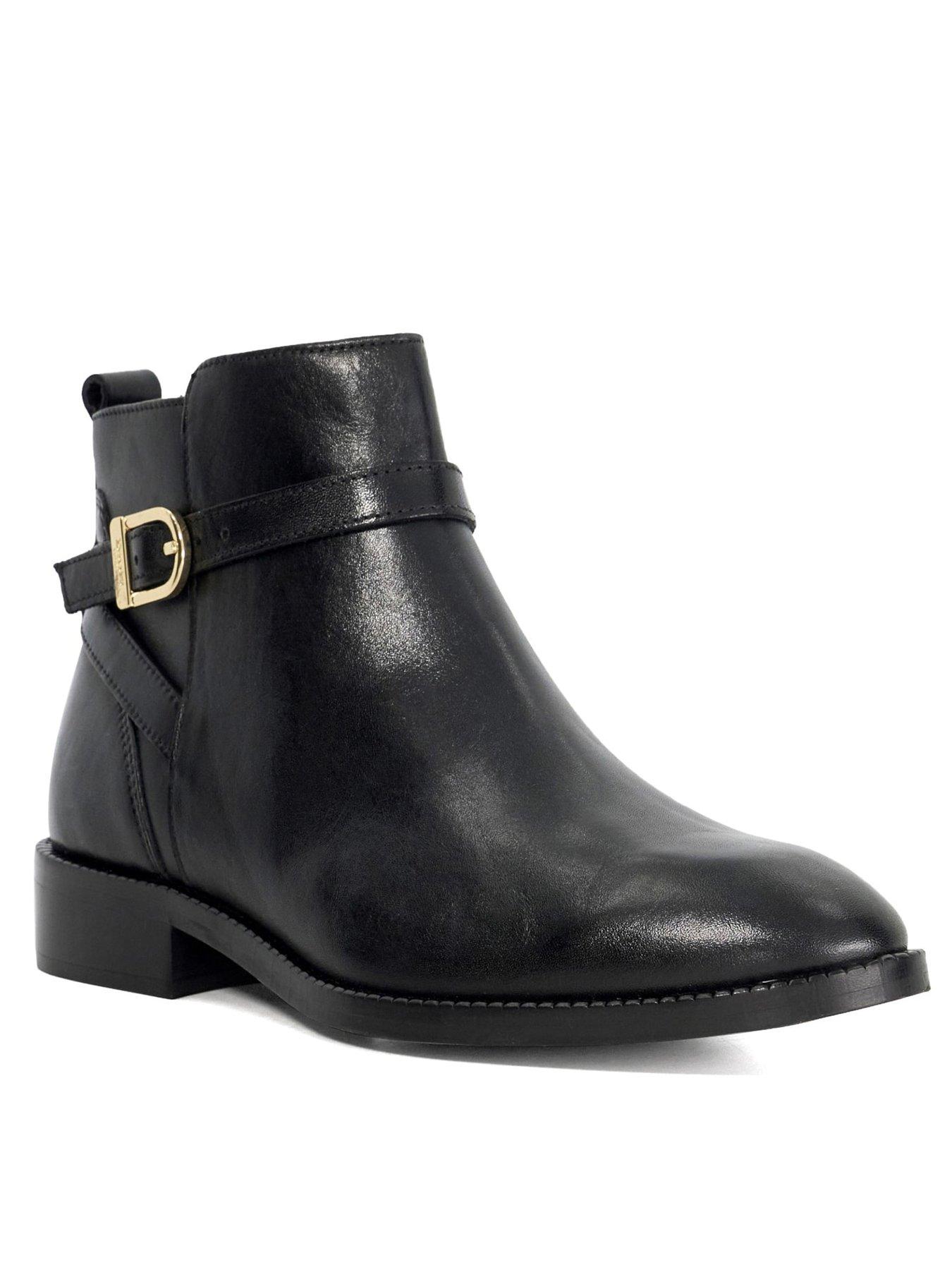 Image 2 of 5 of Dune London Pemma Brogue Leather Ankle Boot - Black
