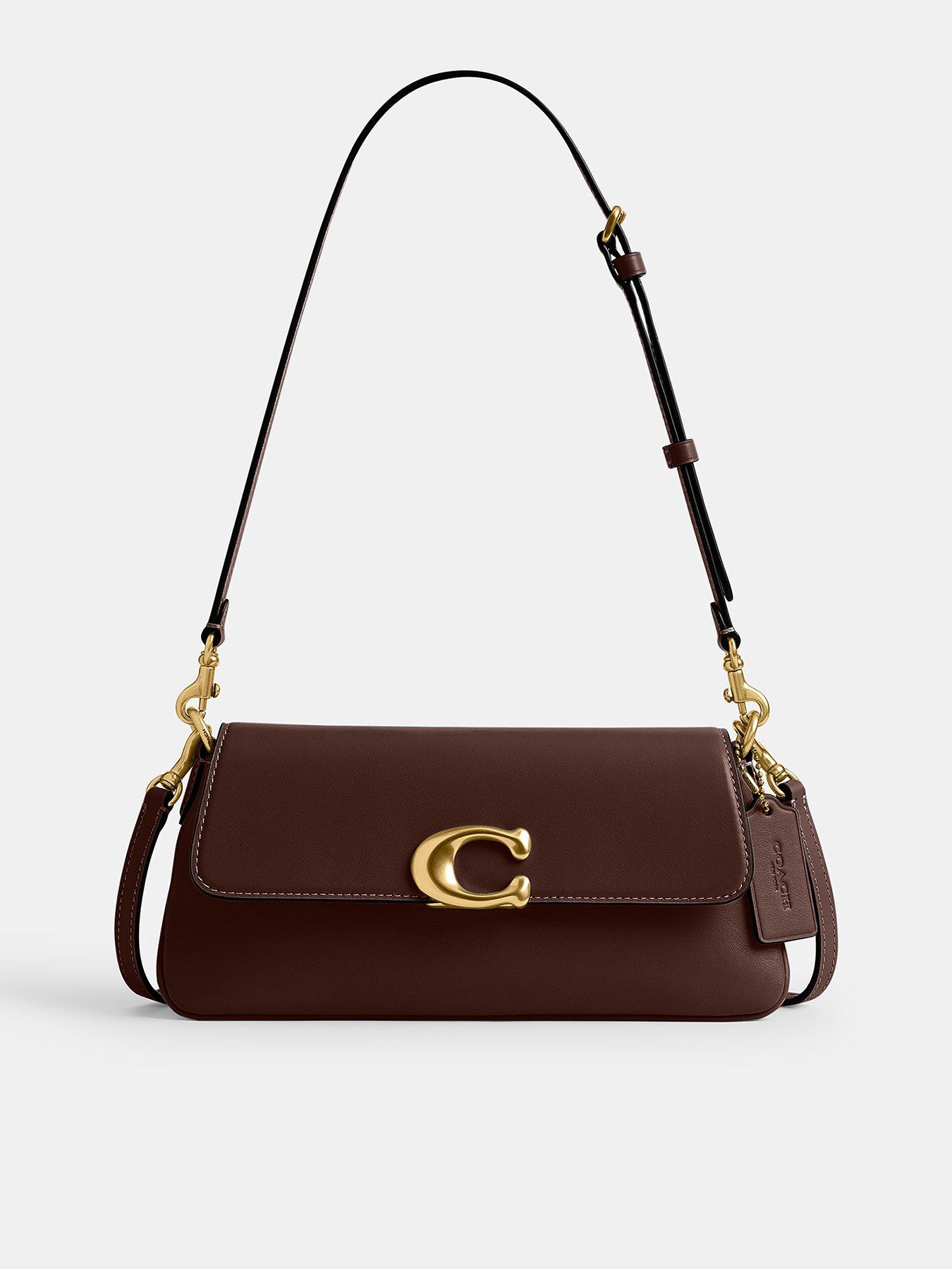 COACH Refined Calf Leather Jet Shoulder Bag - Brown