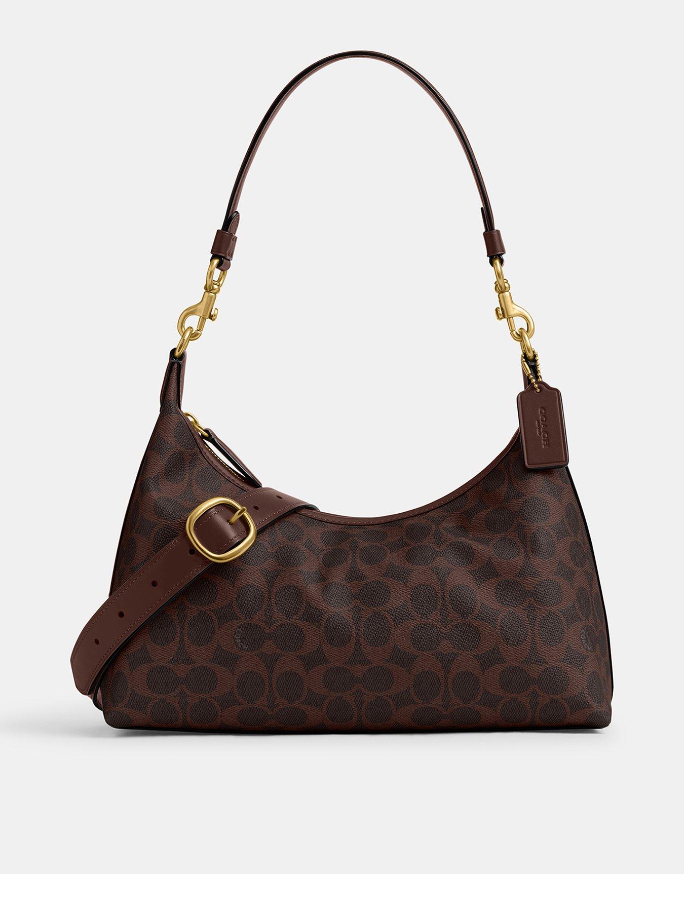 COACH Coated Canvas Signature Juliet Shoulder Bag - Brown