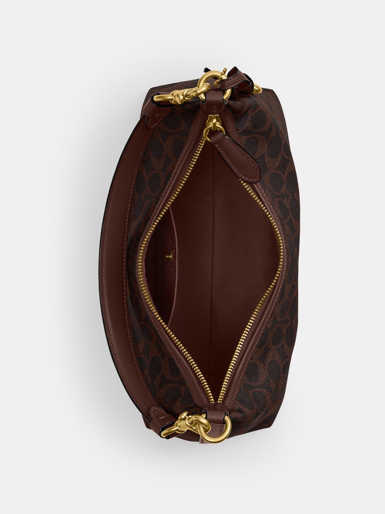 Image 3 of 3 of COACH Coated Canvas Signature Juliet Shoulder Bag - Brown