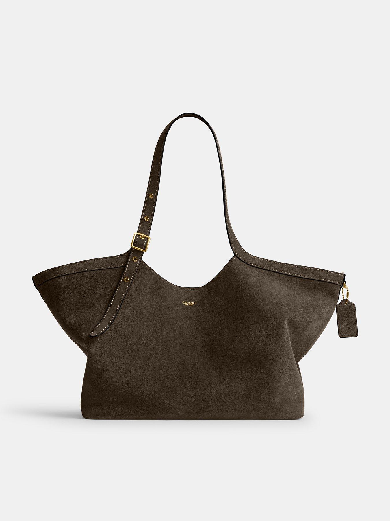 COACH Suede Gramercy Tote - Green