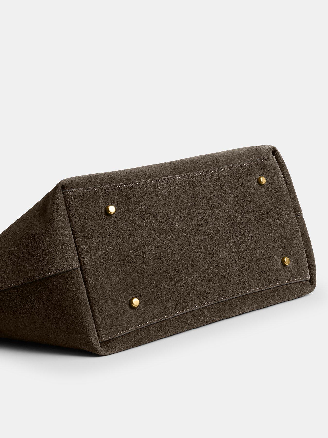  image of coach-suede-gramercy-tote-green