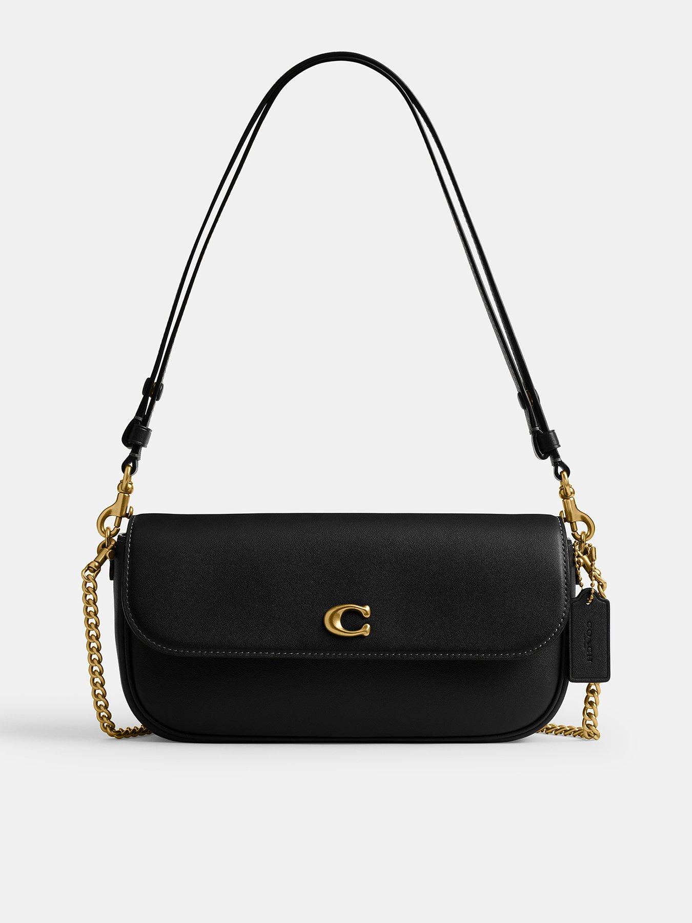 undefined Refined Calf Leather Brook Flap Chain Bag
