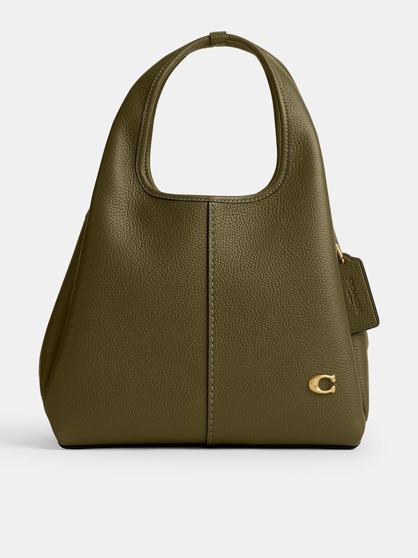 COACH Polished Pebble Leather Lana Shoulder Bag 23 - Green