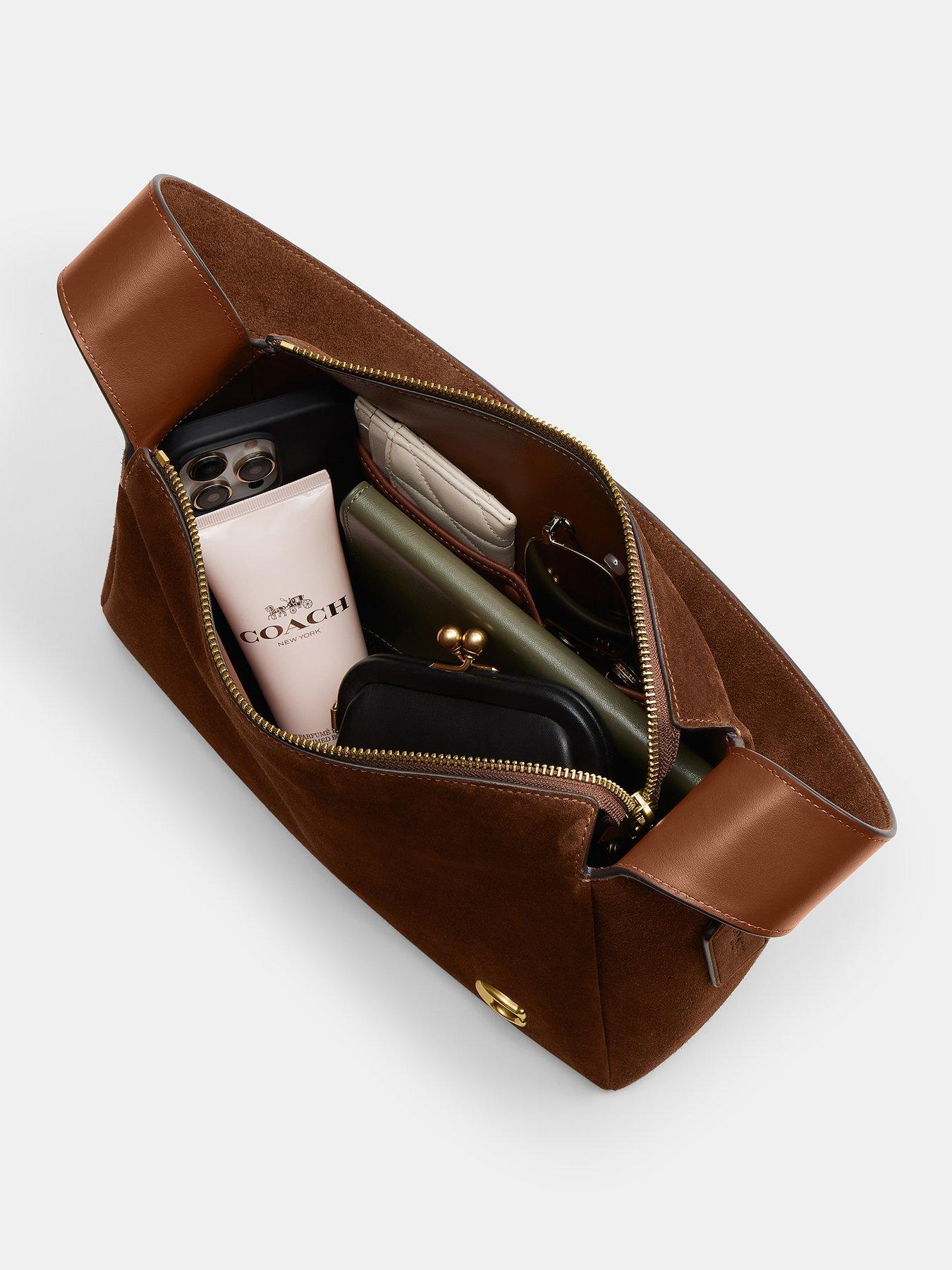 Image 4 of 4 of COACH Suede Lola Shoulder Bag - Brown