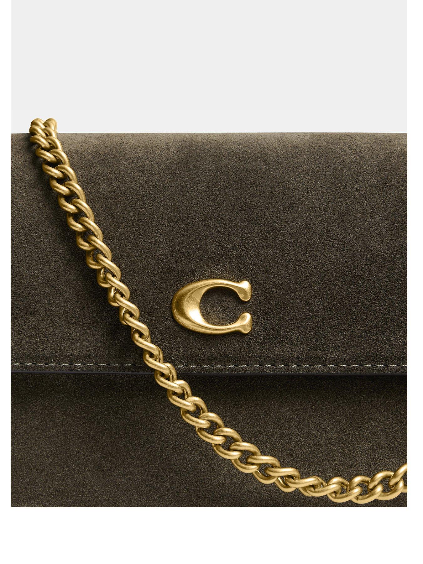 Image 2 of 4 of COACH Suede Brook Flap Chain Bag