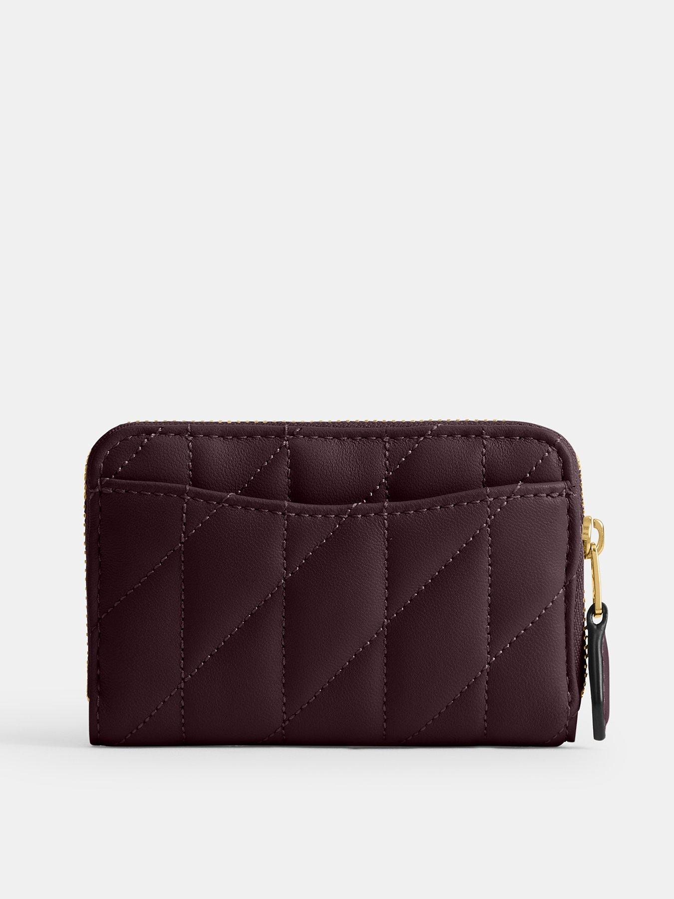 Image 3 of 3 of COACH Quilted Pillow Leather Essential Small Zip Around Card Case