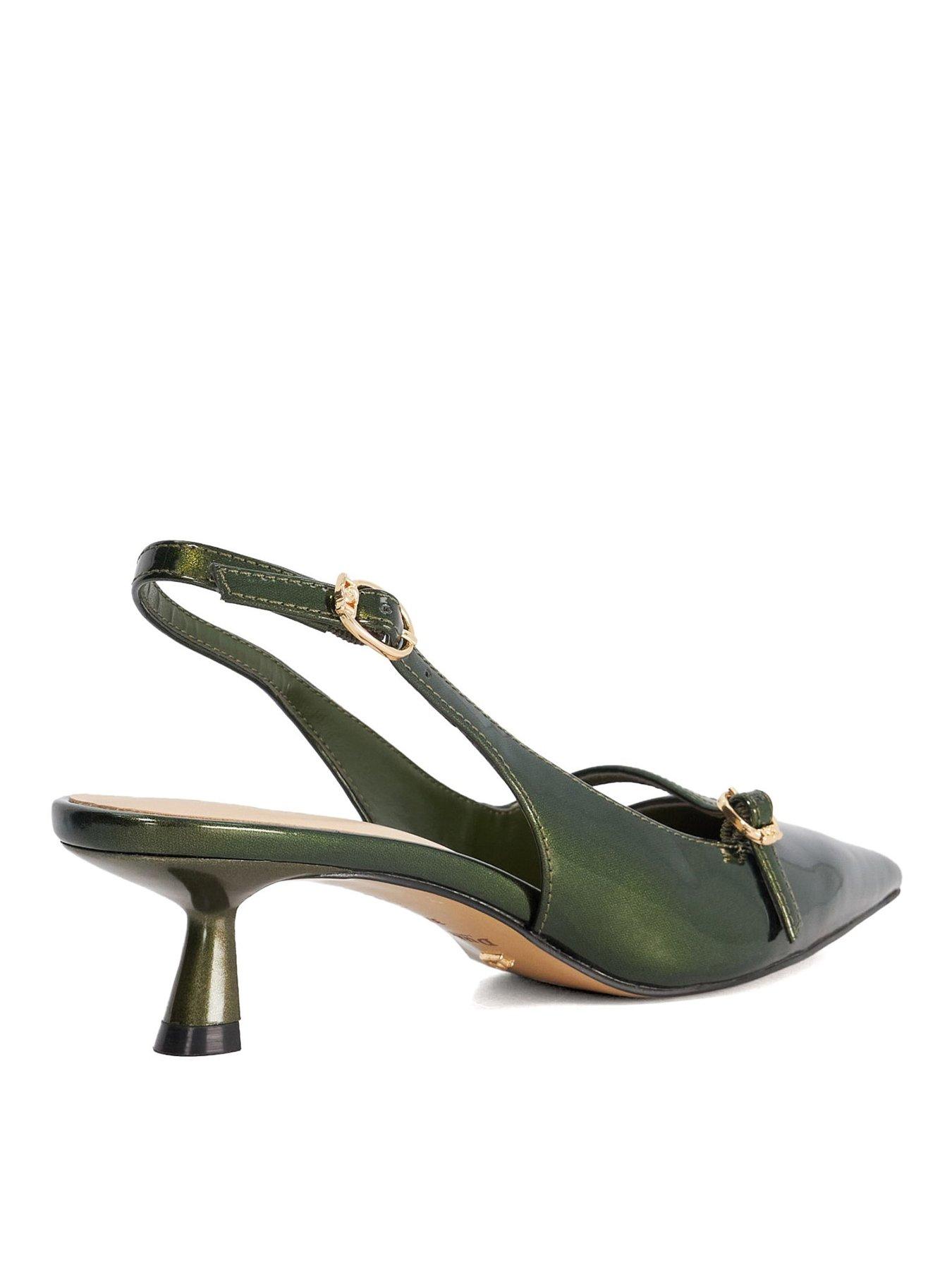 Image 3 of 6 of Dune London Deserved Slingback Heel - Green