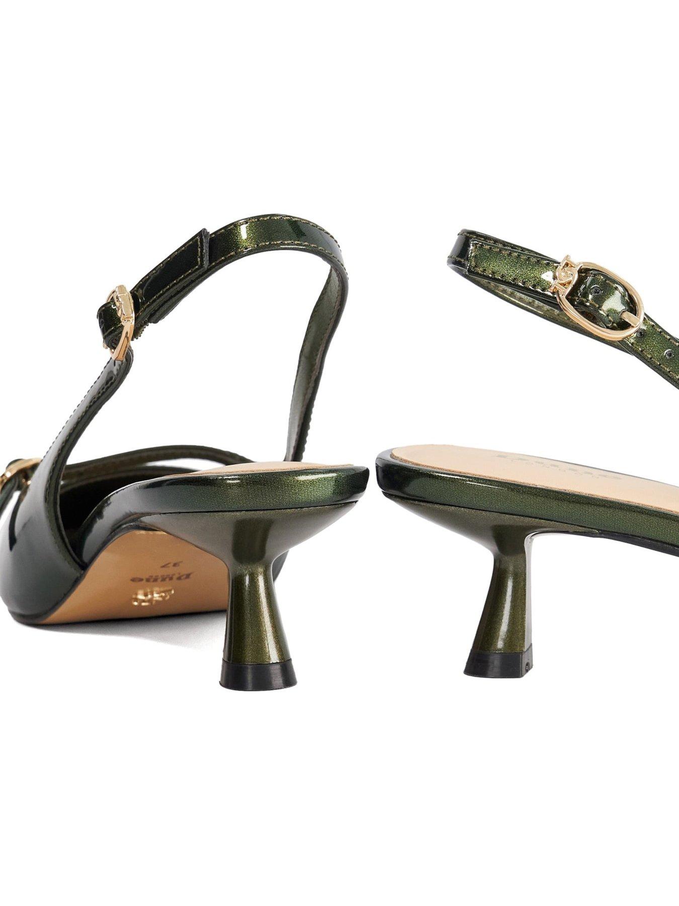 Image 6 of 6 of Dune London Deserved Slingback Heel - Green