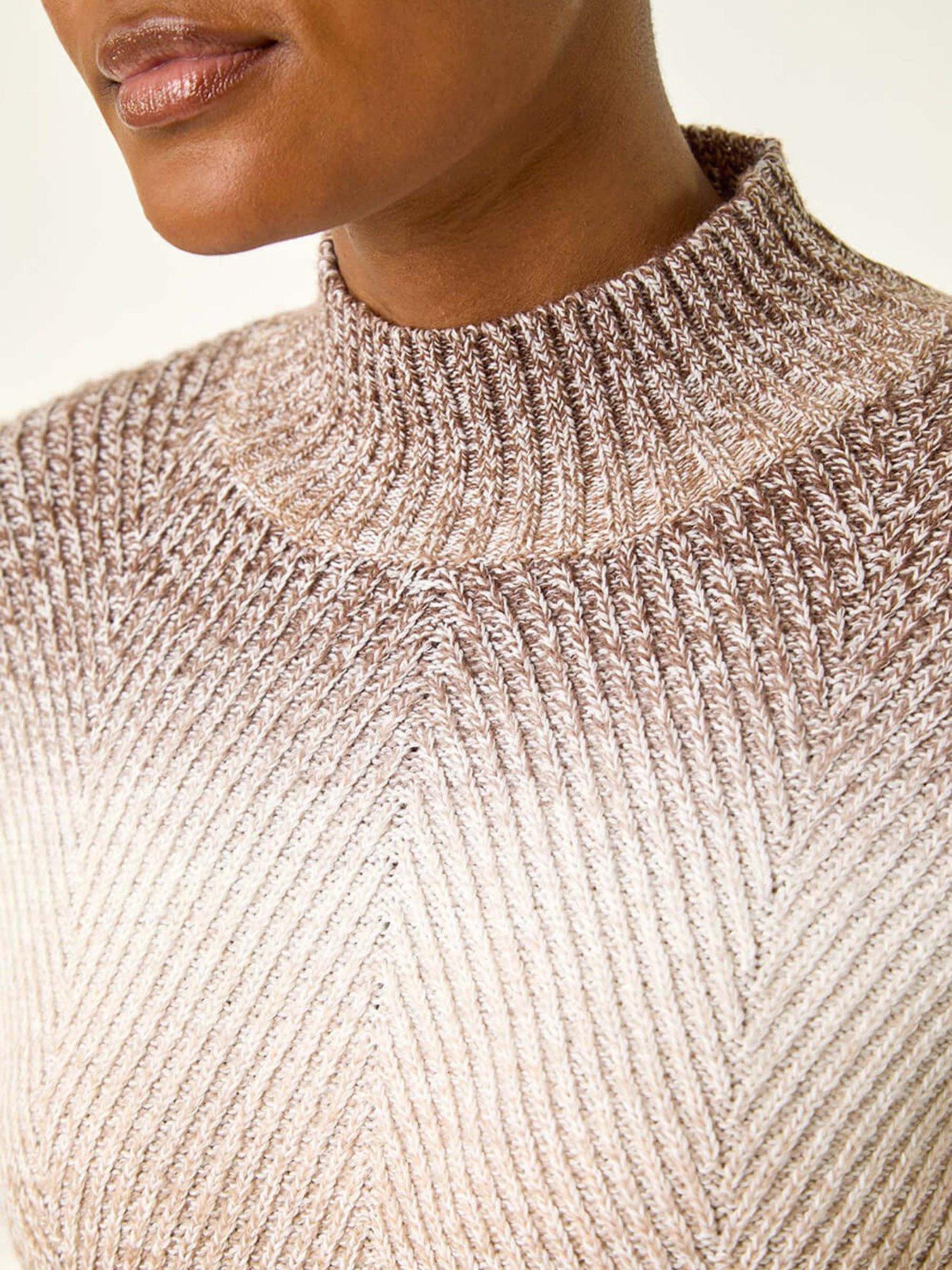 Image 5 of 5 of Roman Ombre Stripe Knit Jumper - Beige