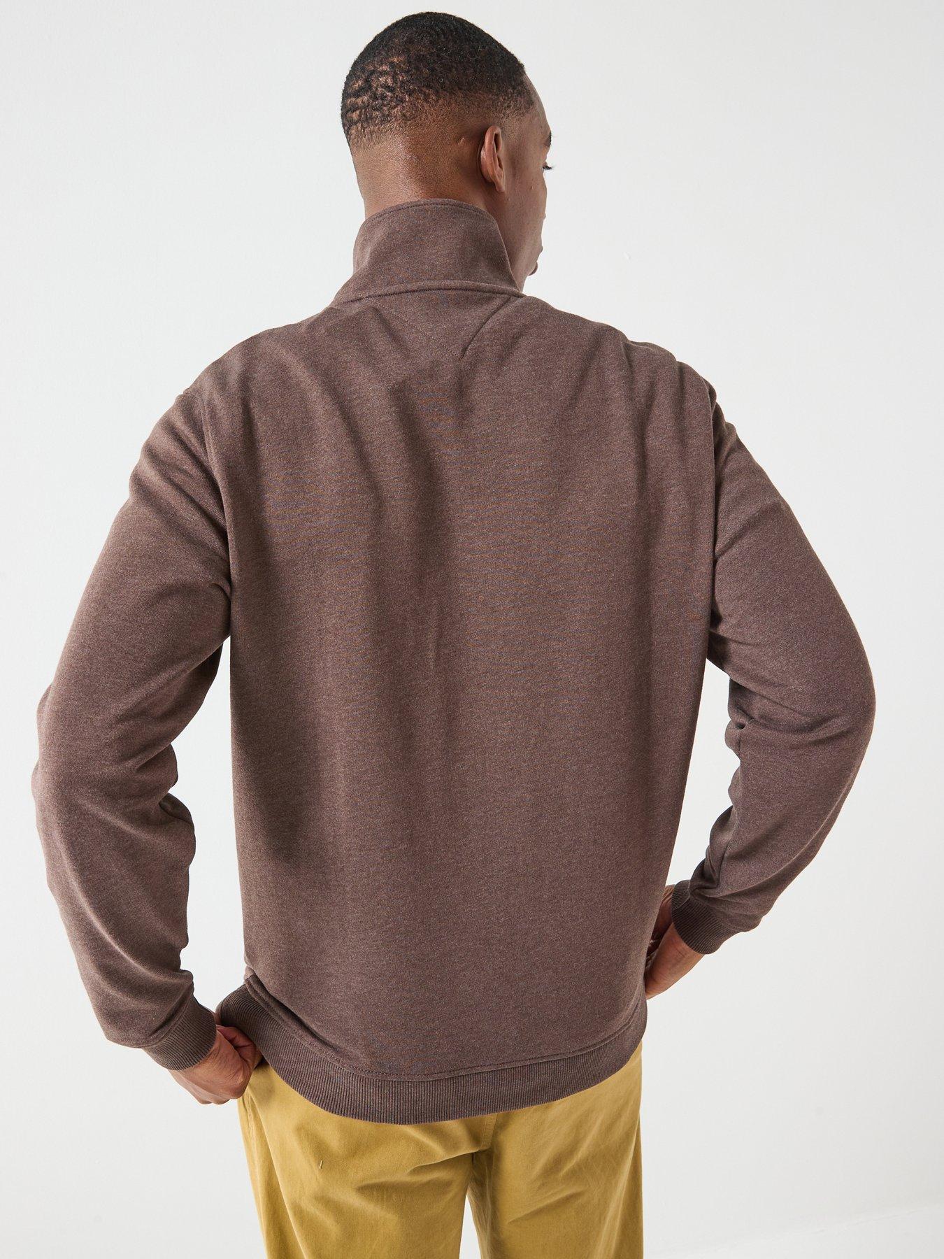 Image 2 of 5 of Tommy Jeans Badge 1/4 Zip Sweatshirt - Brown