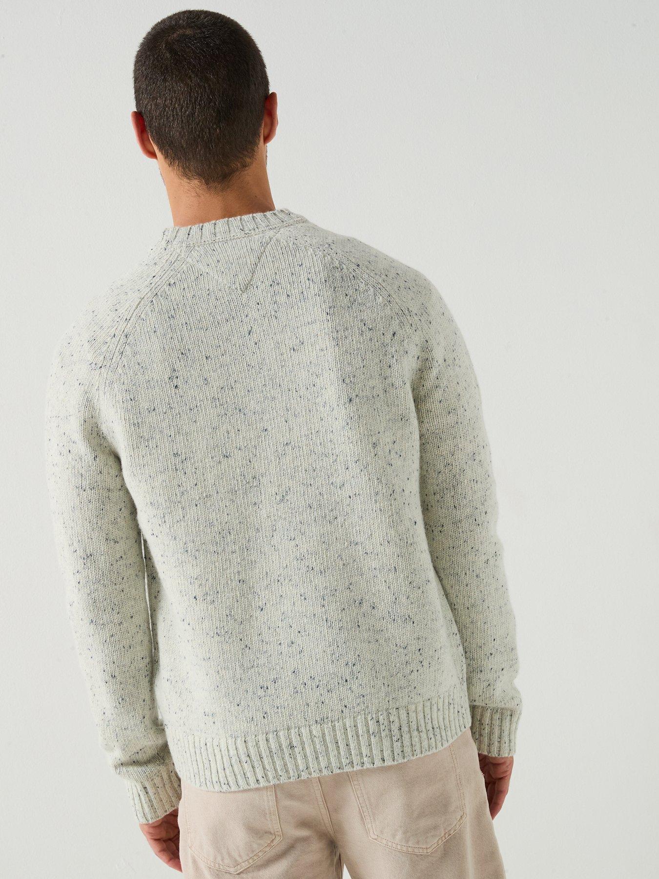 Image 2 of 6 of Tommy Jeans Regular Fit Badge Knitted Jumper - White