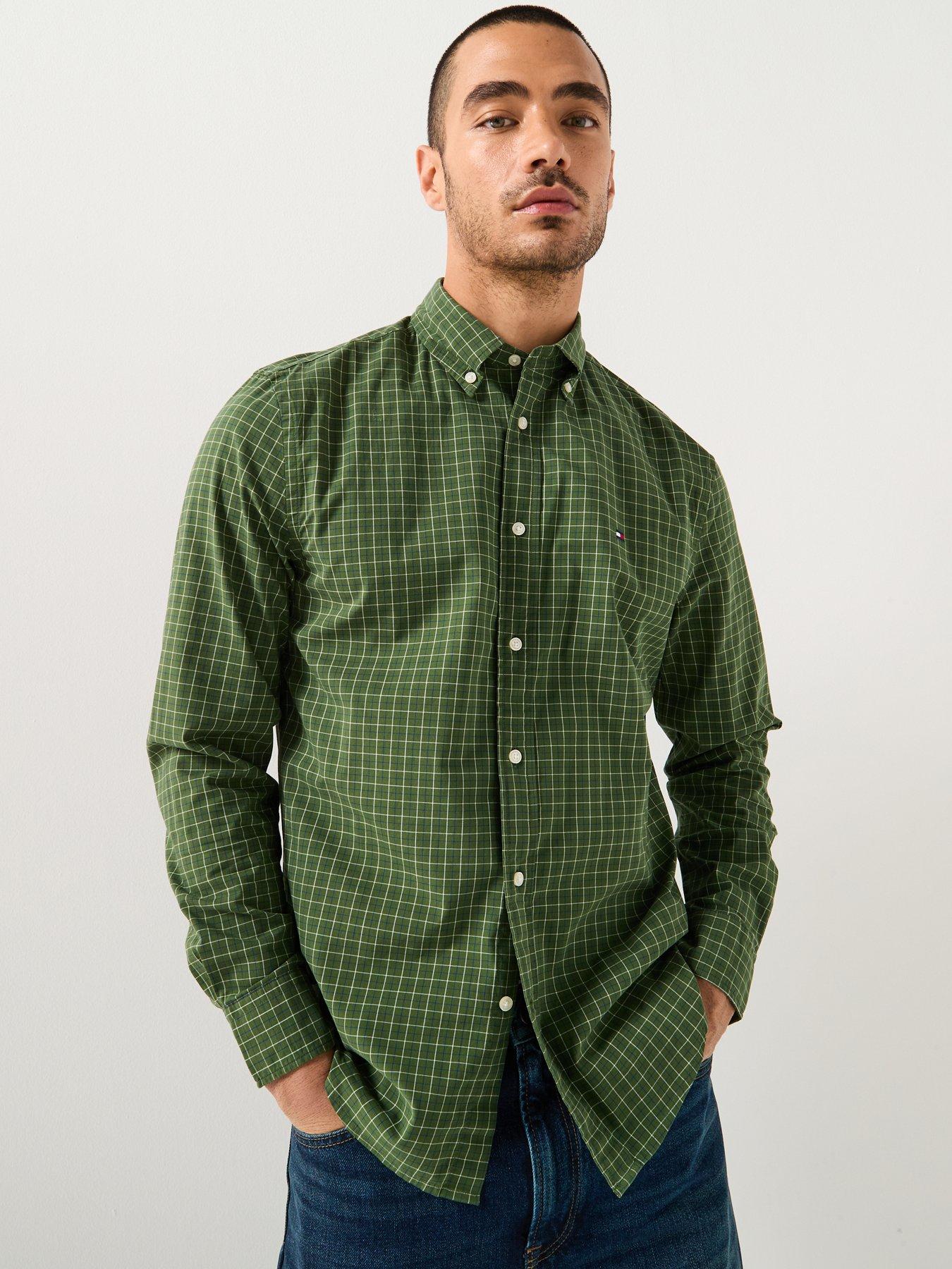 Tommy Hilfiger Tattersall Check Poplin Regular Fit Shirt - Green