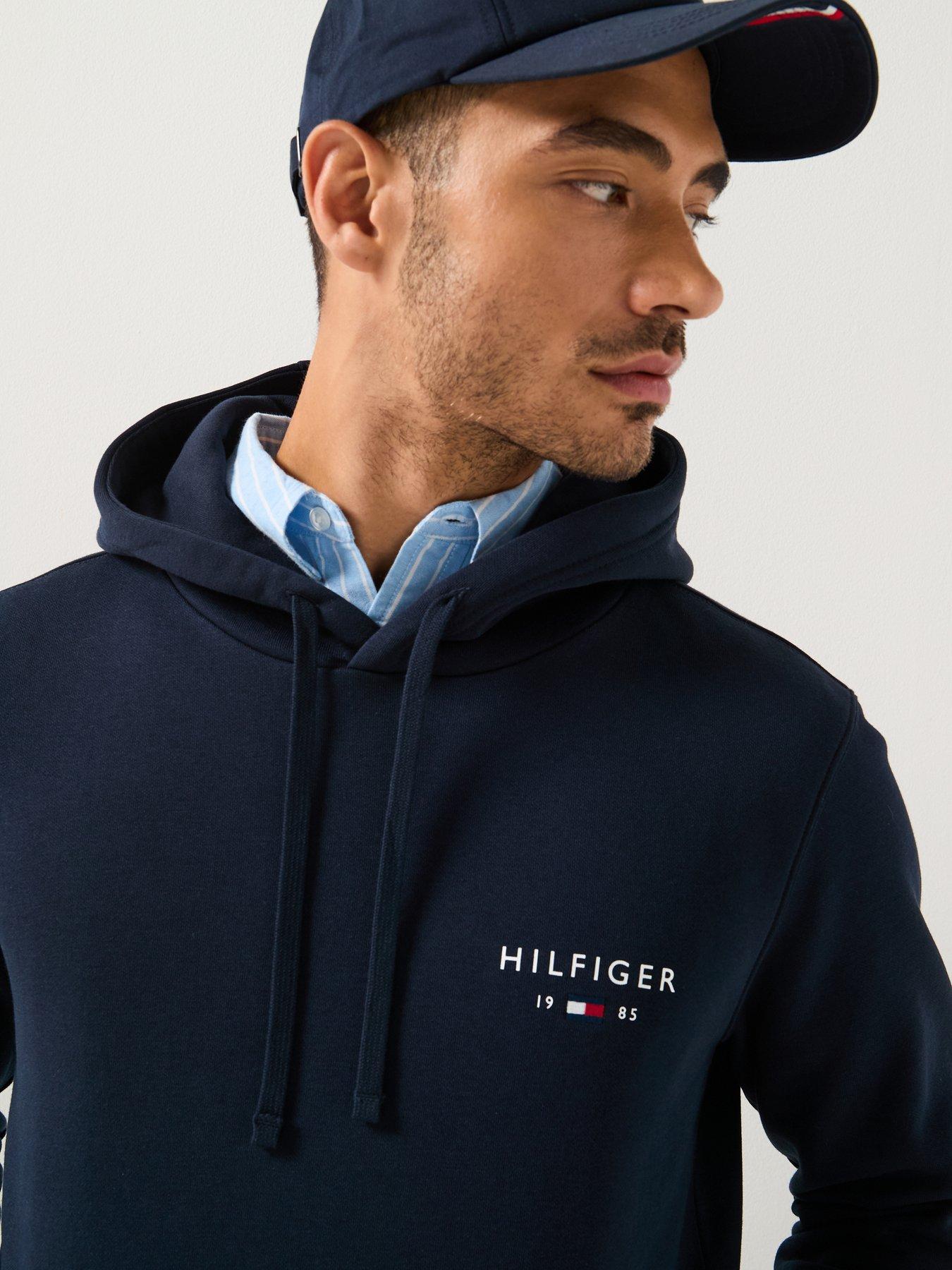 Image 4 of 5 of Tommy Hilfiger Small Left Chest Hoodie - Navy