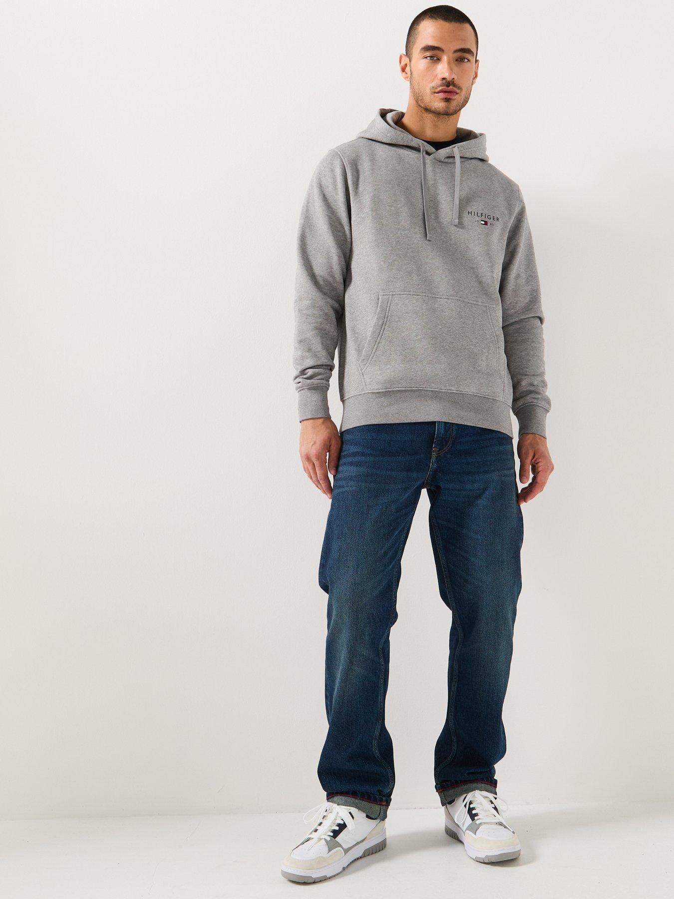 Image 3 of 6 of Tommy Hilfiger Small Left Chest Hoodie - Light Grey