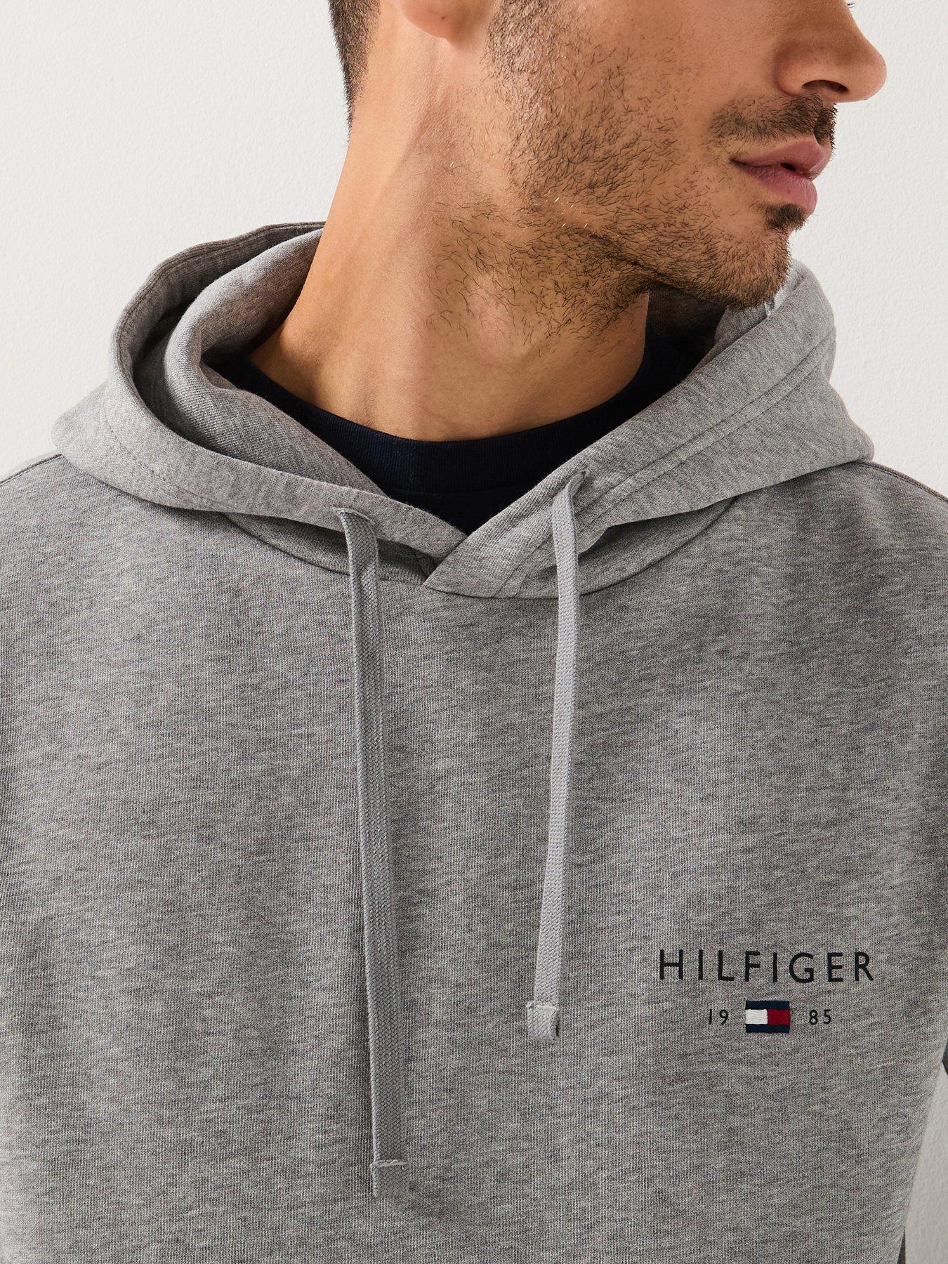 Image 6 of 6 of Tommy Hilfiger Small Left Chest Hoodie - Light Grey