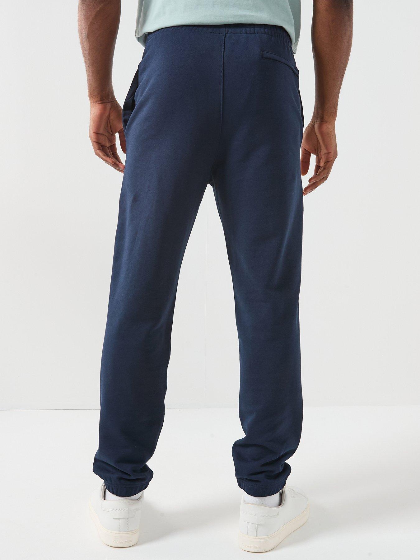 Image 2 of 6 of Calvin Klein Jeans Terry Monogram Cuff Joggers - Navy