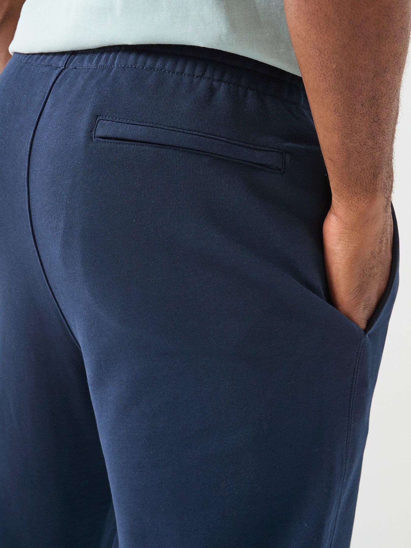 Image 4 of 6 of Calvin Klein Jeans Terry Monogram Cuff Joggers - Navy