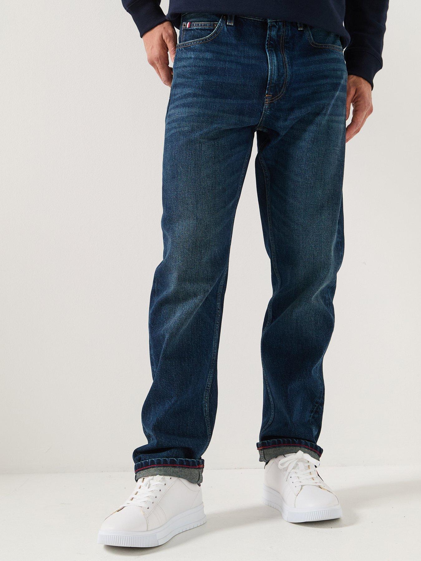 Image 1 of 6 of Tommy Hilfiger Dover Regular Straight Fit Jeans - Dark Wash