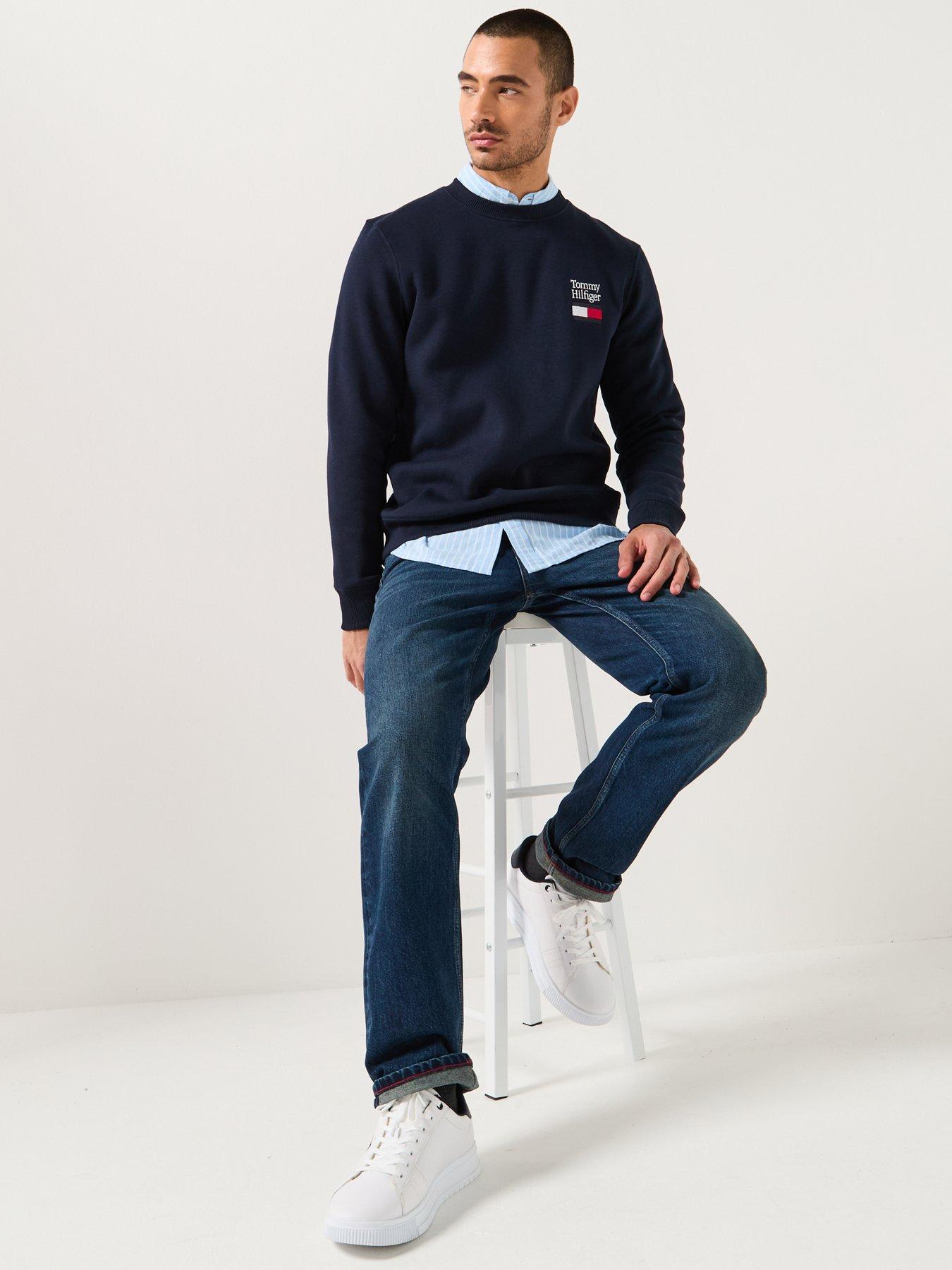 Image 3 of 6 of Tommy Hilfiger Dover Regular Straight Fit Jeans - Dark Wash