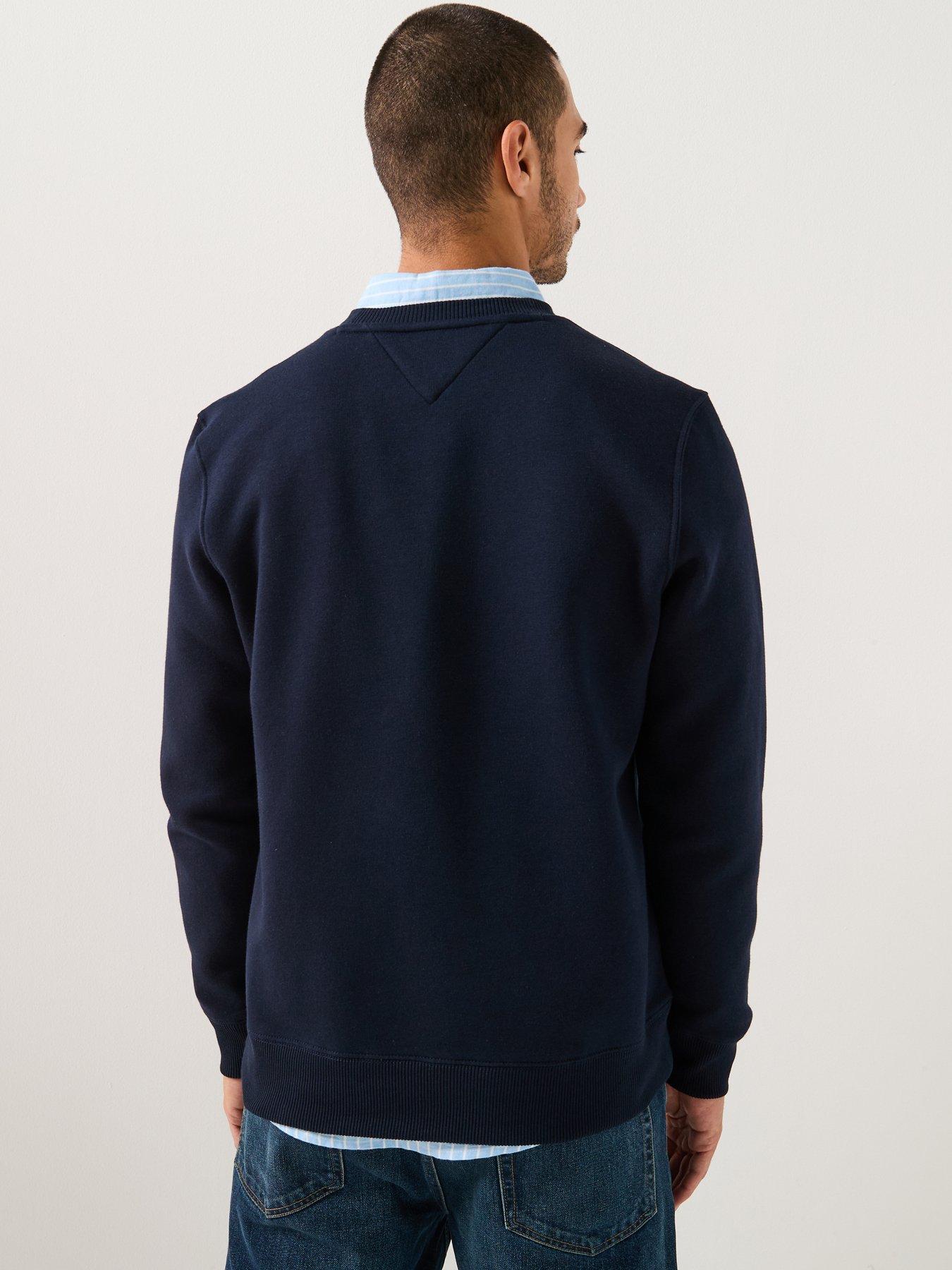 Image 2 of 5 of Tommy Hilfiger Embroidered Small Flag Crew Sweatshirt - Navy