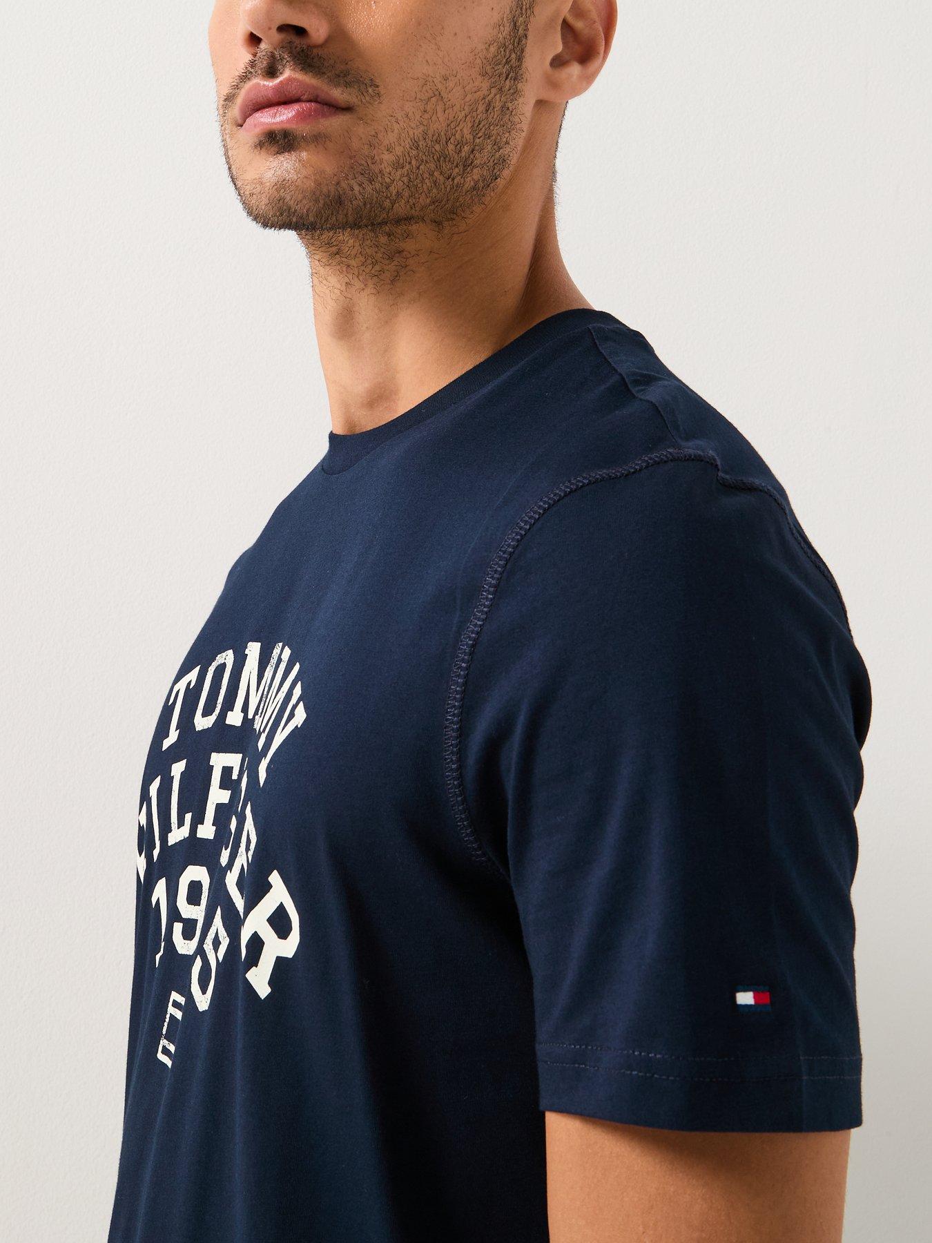 Image 5 of 5 of Tommy Hilfiger Arch Logo T-Shirt - Navy