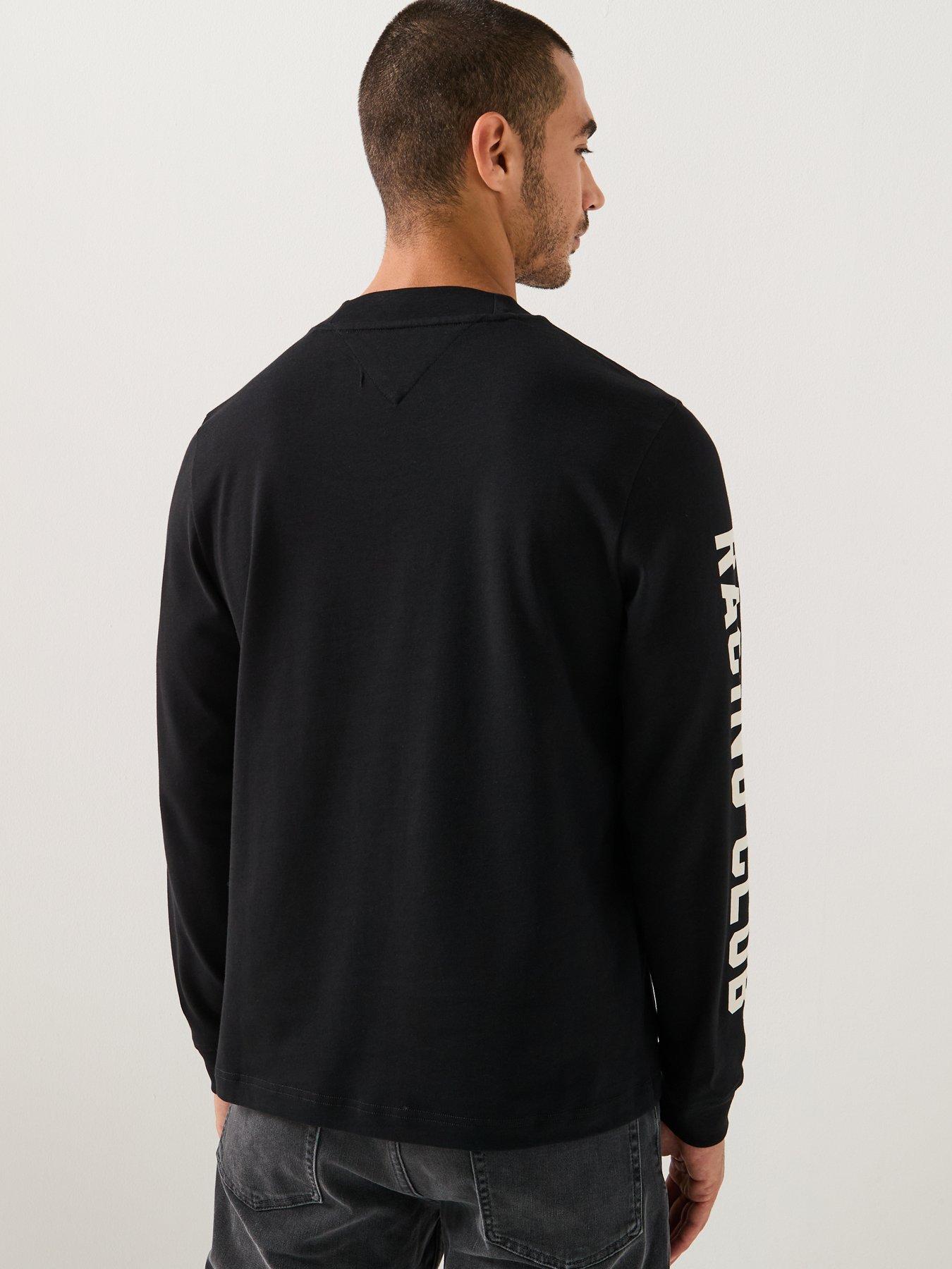 Image 2 of 6 of Tommy Hilfiger Modern Athleisure Printed Long Sleeve T-Shirt - Black