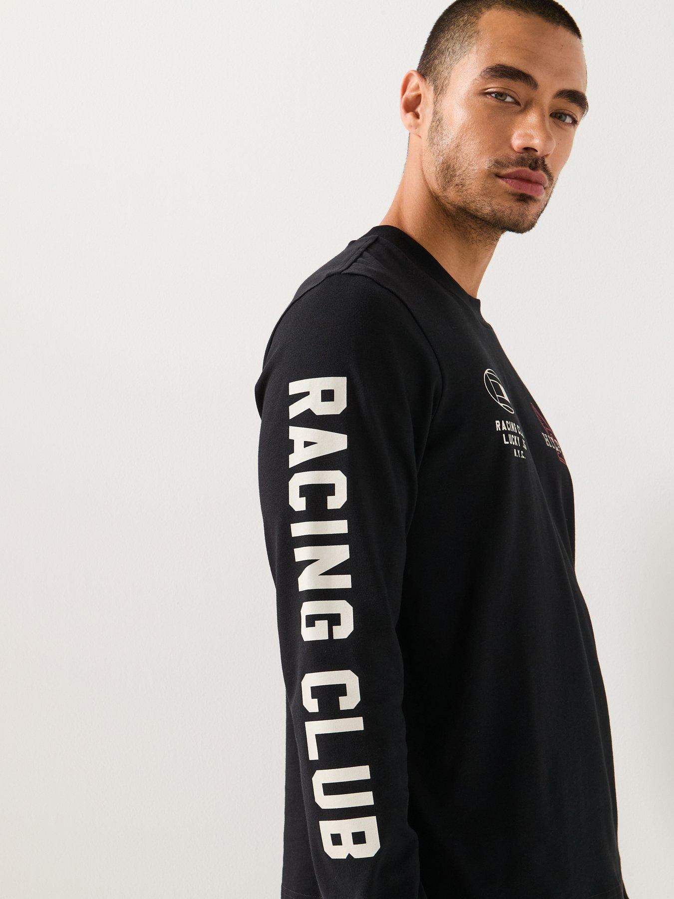 Image 4 of 6 of Tommy Hilfiger Modern Athleisure Printed Long Sleeve T-Shirt - Black